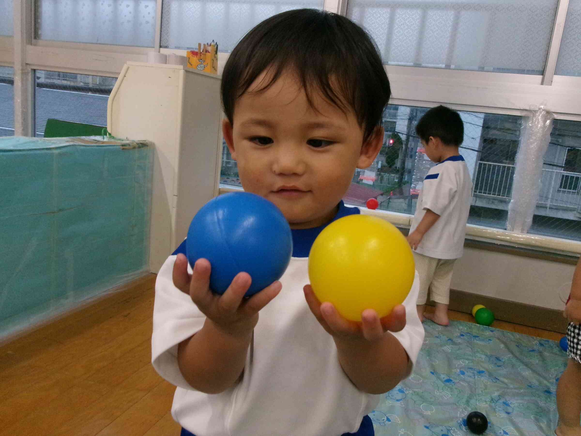 ボール遊びをしたよ