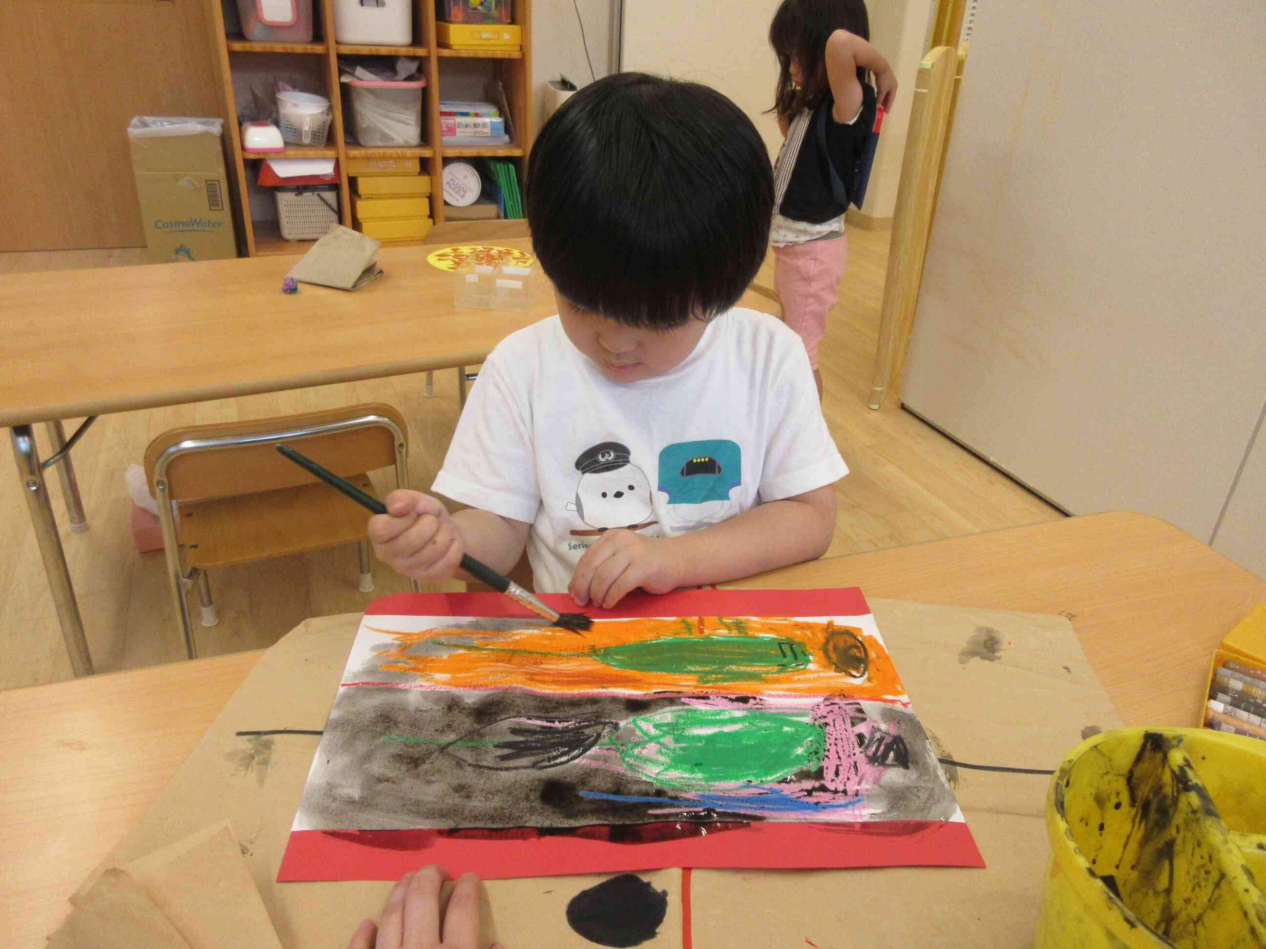 夏祭りの製作をしました　りす・ぱんだ・きりん組（3.4.5歳児）