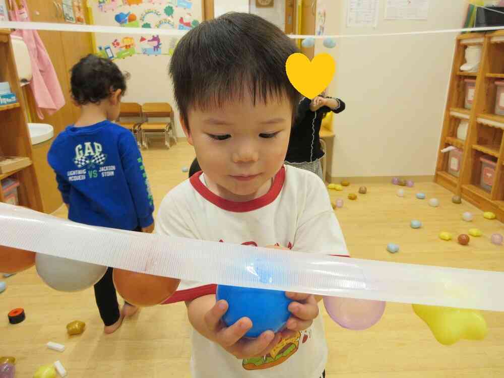 ボールがくっついた！
