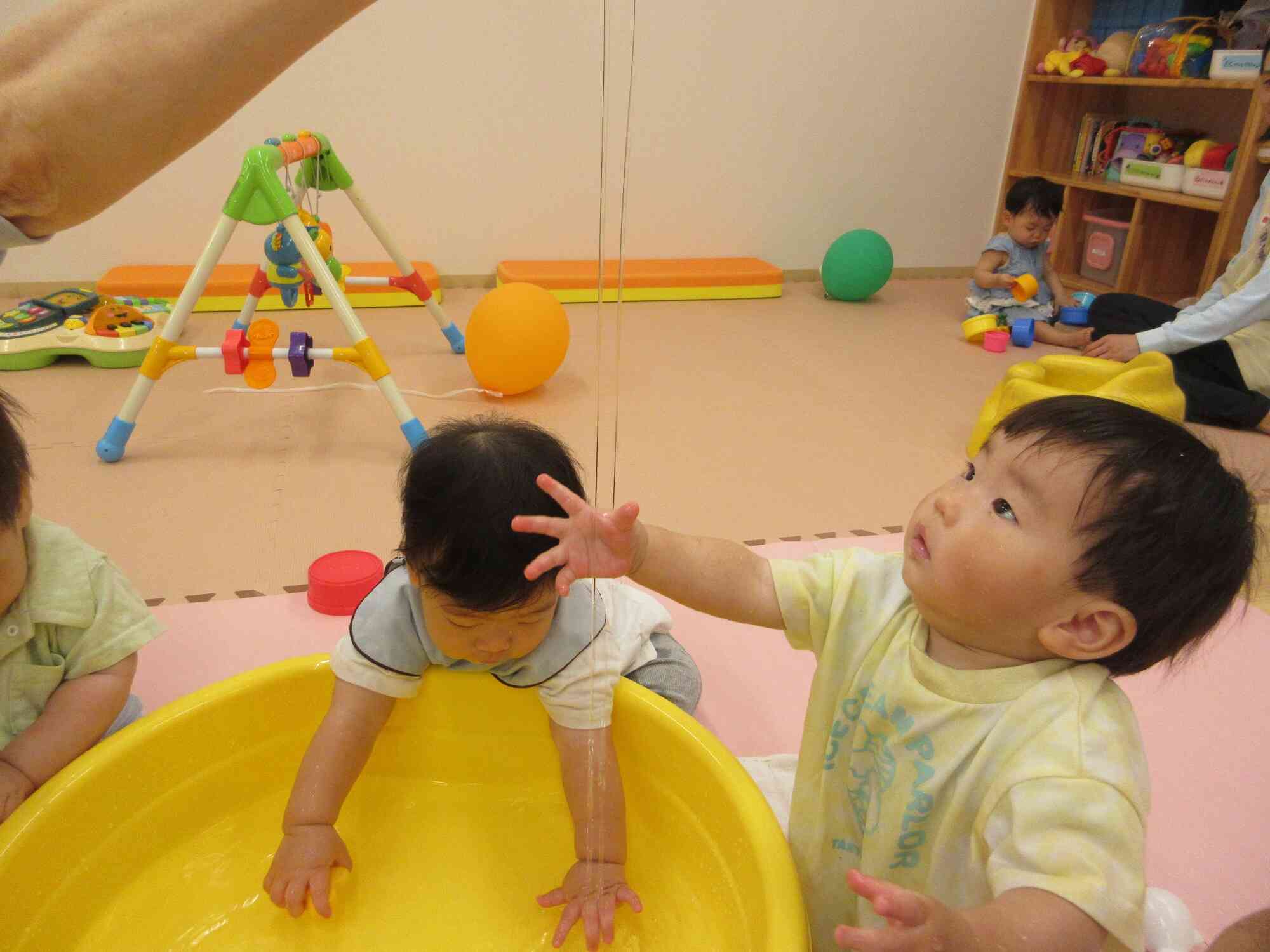 お水がかかってもへっちゃら！