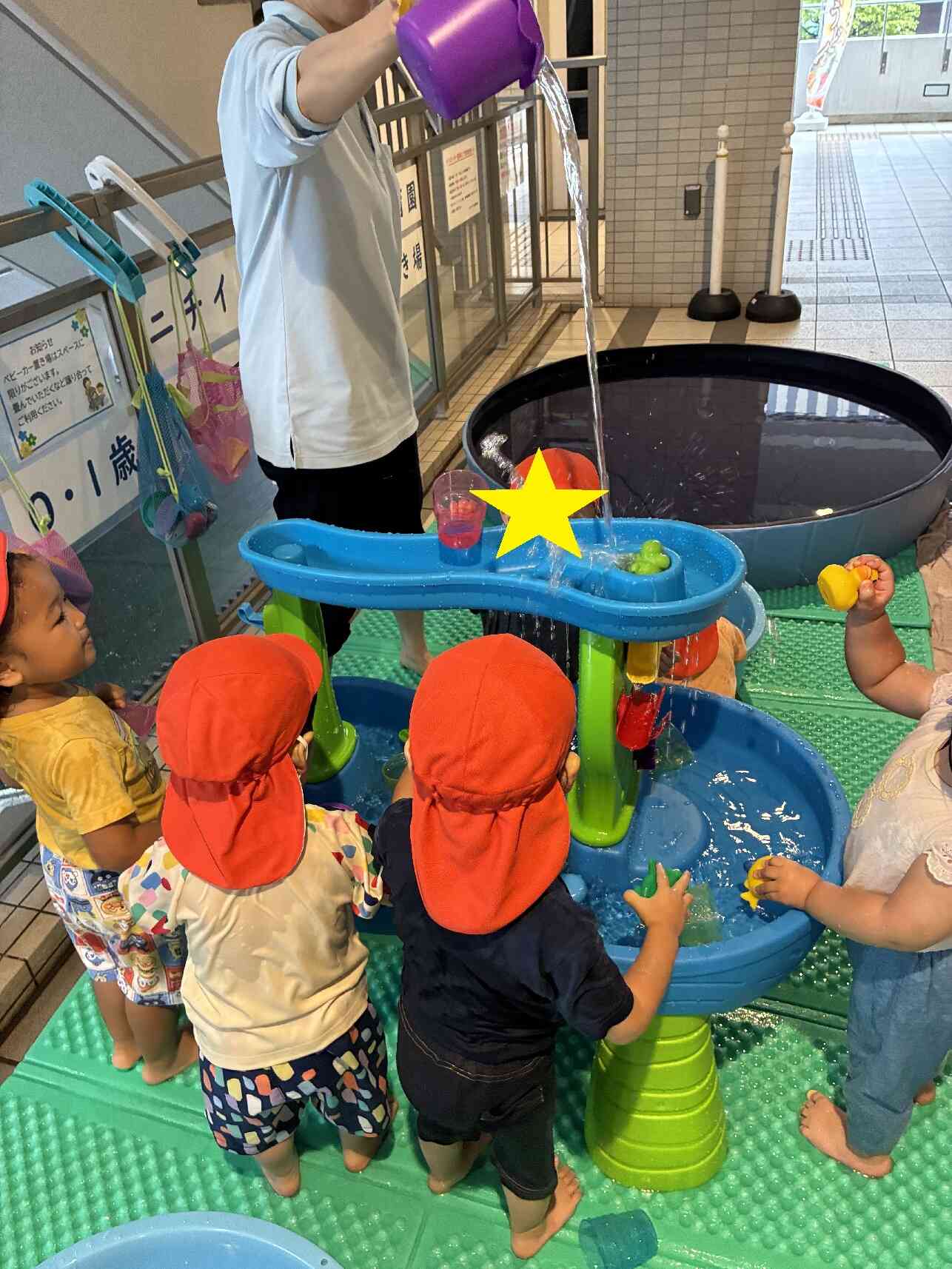 最後の水遊び！1歳児（あひる組）