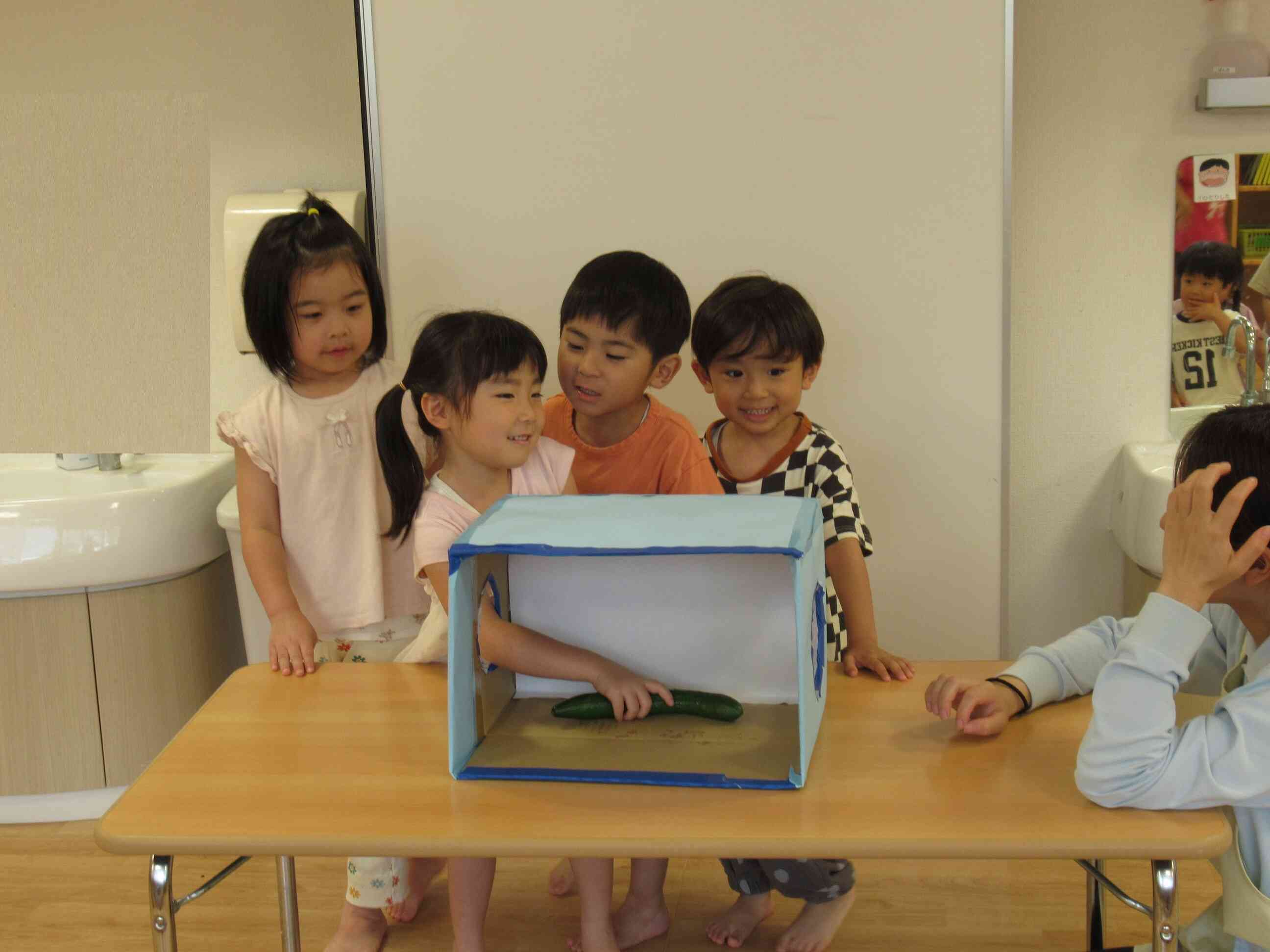 ドキドキ　わくわく　箱の中には何がはいっているのかな？