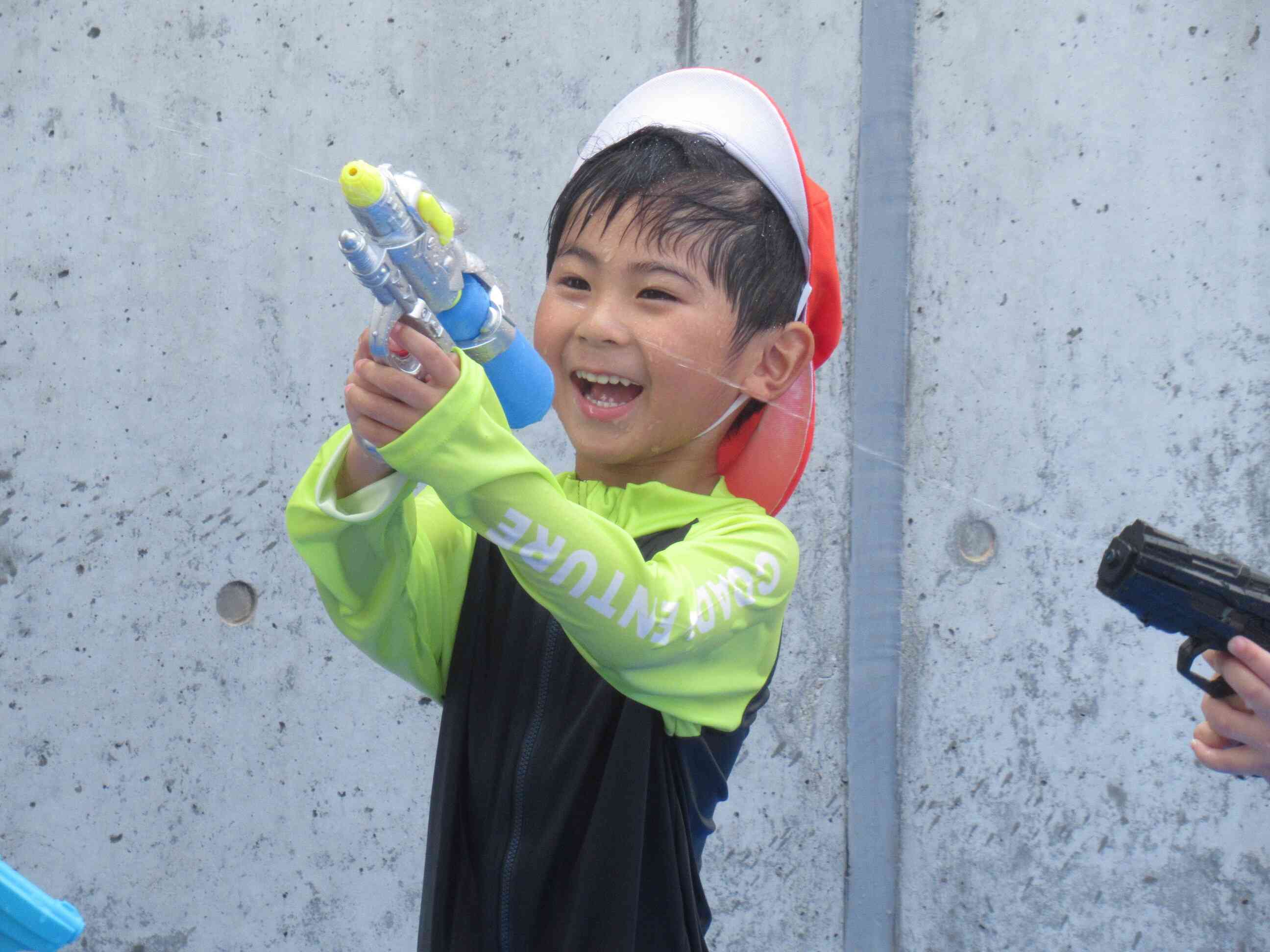 水遊び　楽しいね！！