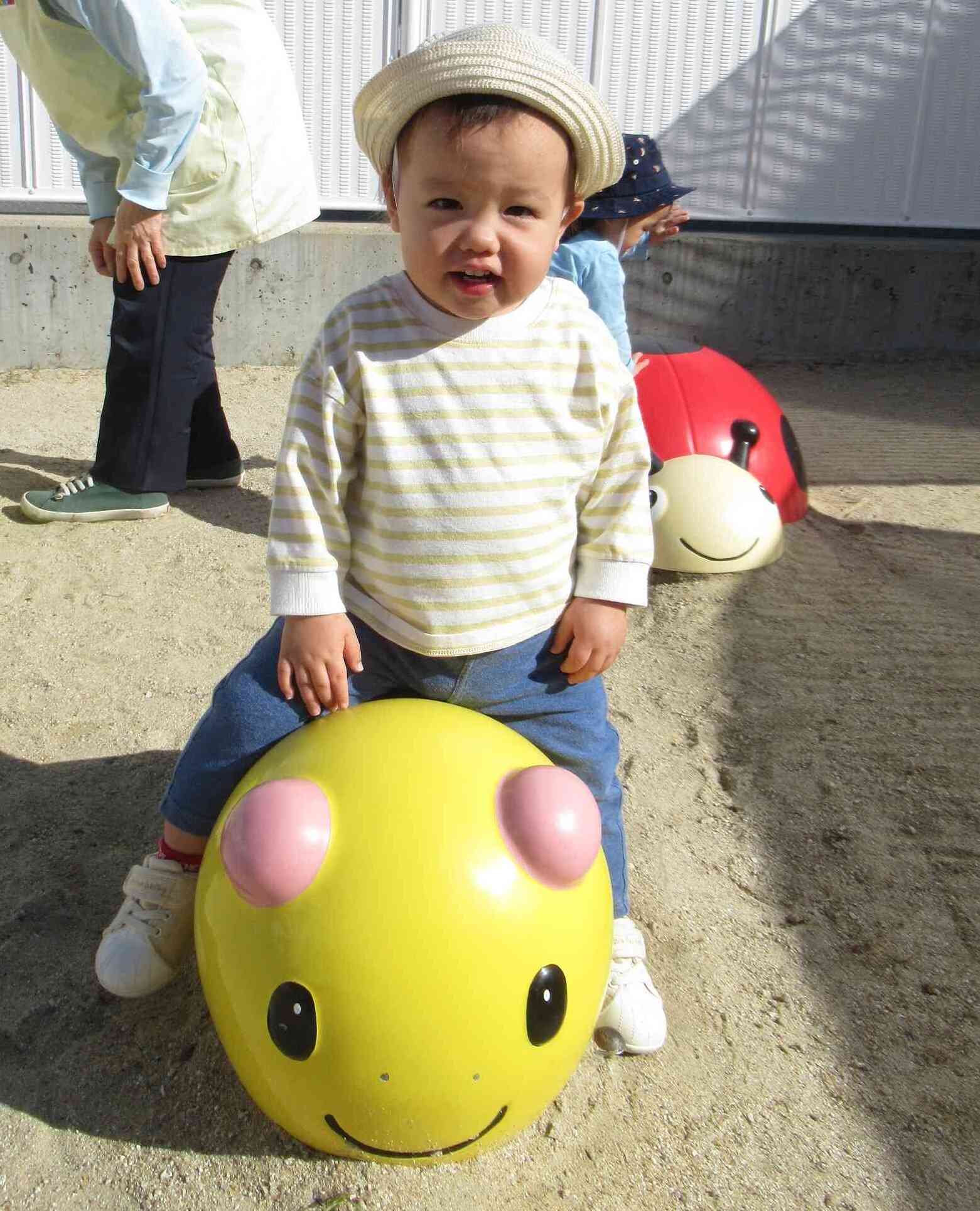 ぼくも乗れたよ！