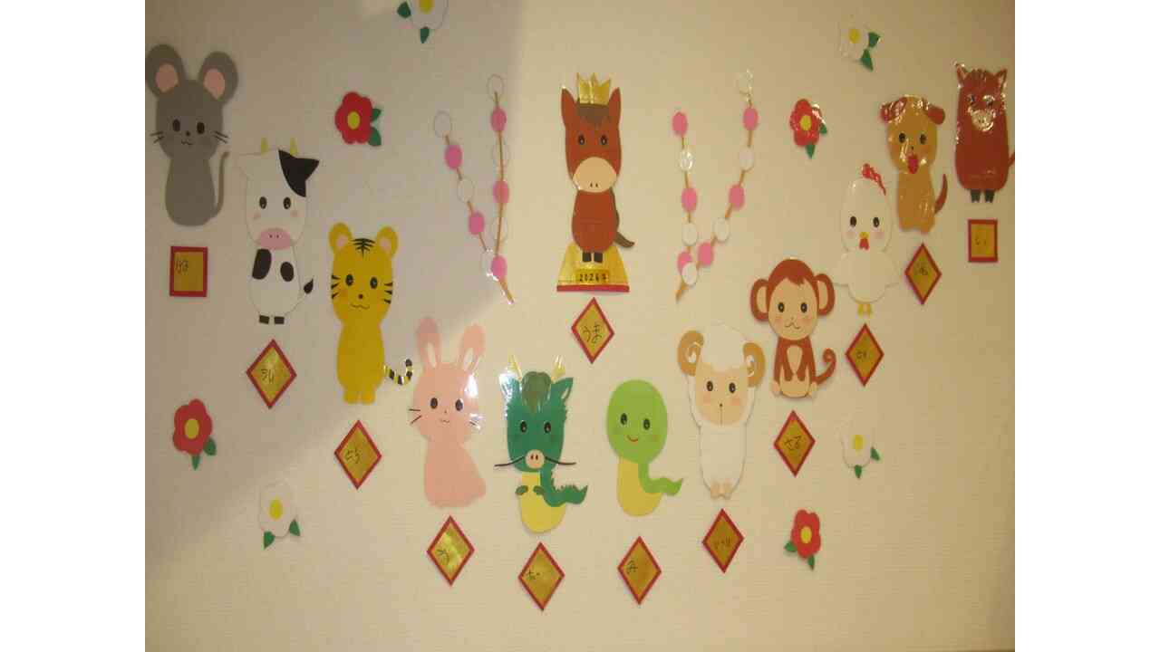 玄関の飾りも変わったよ。「ね・うし・とら・・・2026年は・・・うま年」