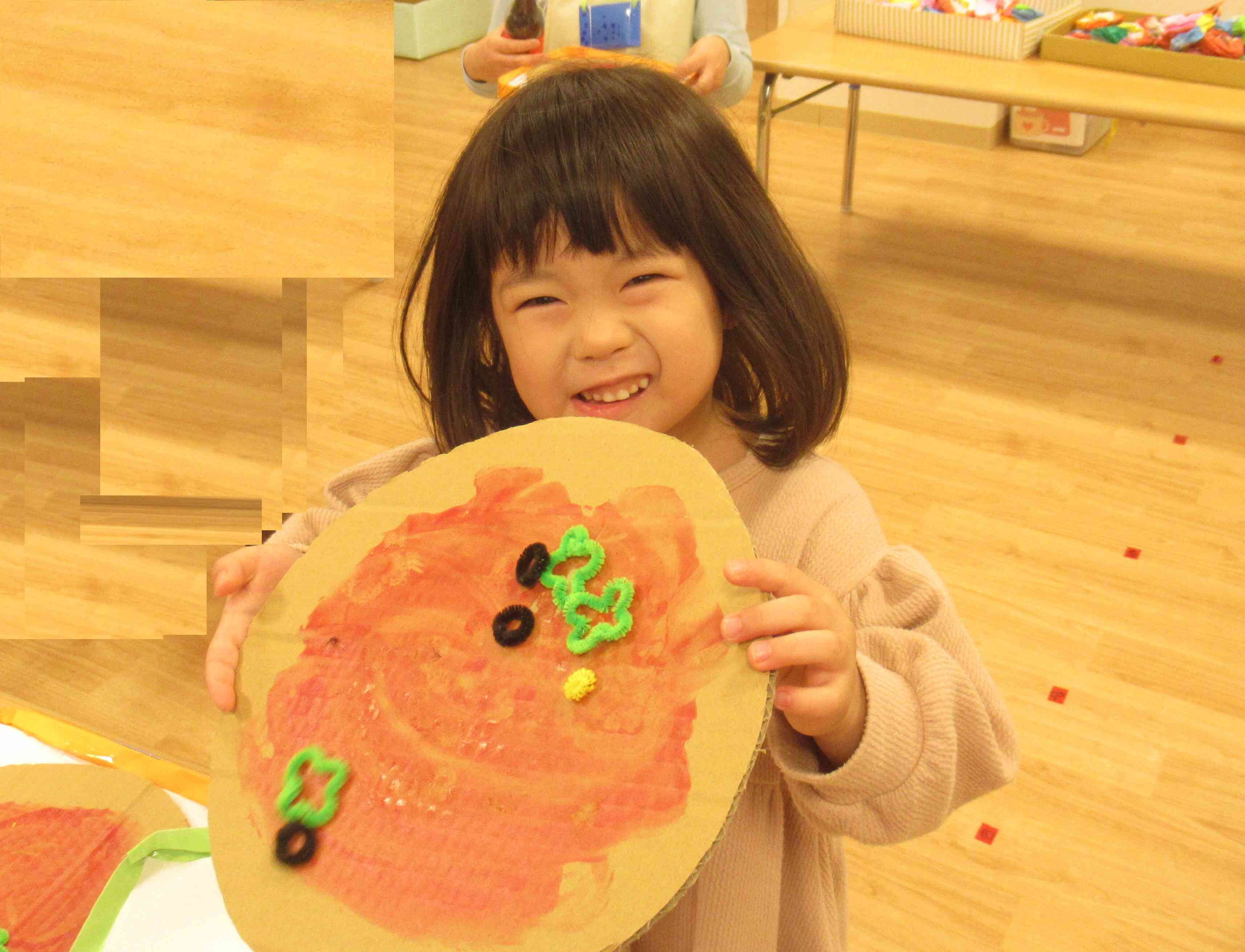 大きなピザ！！いただきまーす。