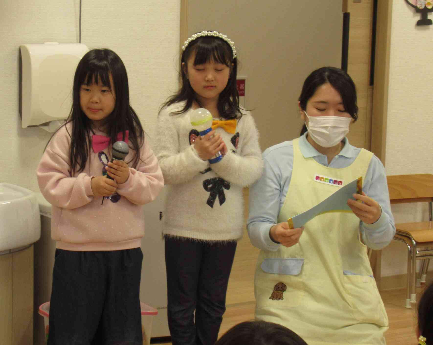 きりん組最後の司会でした。楽しく進行をして最後まで頑張りましたね！！