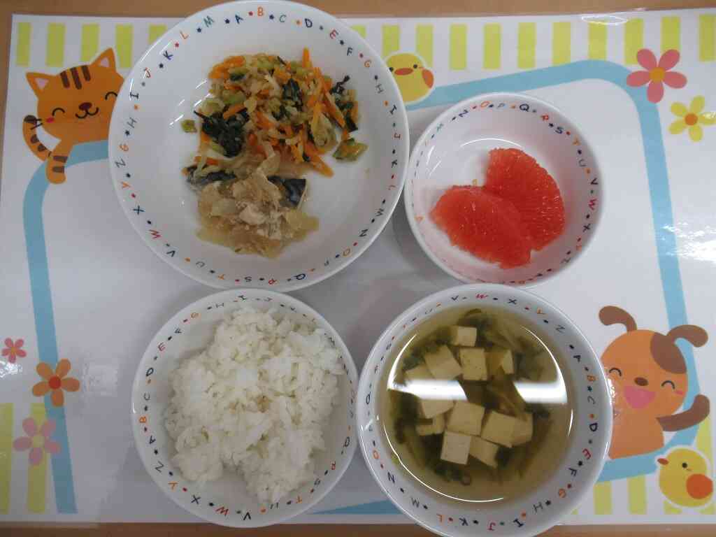6月3日の献立　幼児食