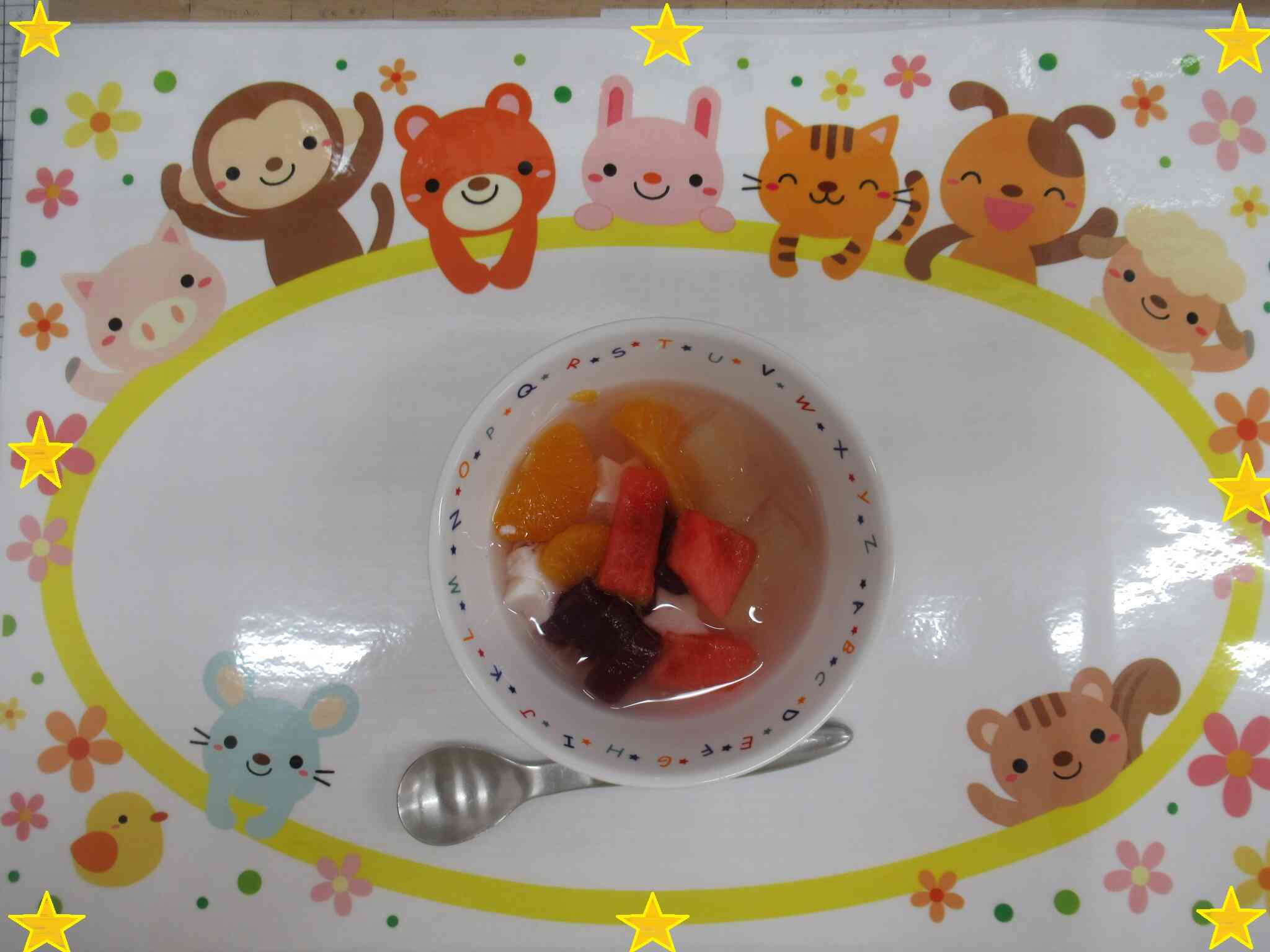 ８月の食育・フルーツポンチ作り