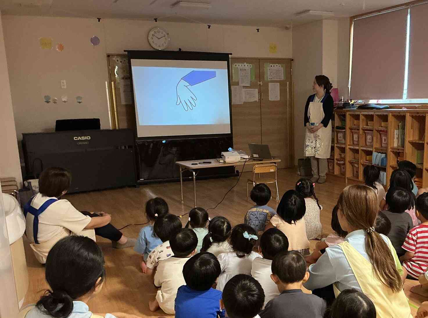 手洗い教室があったよ！！