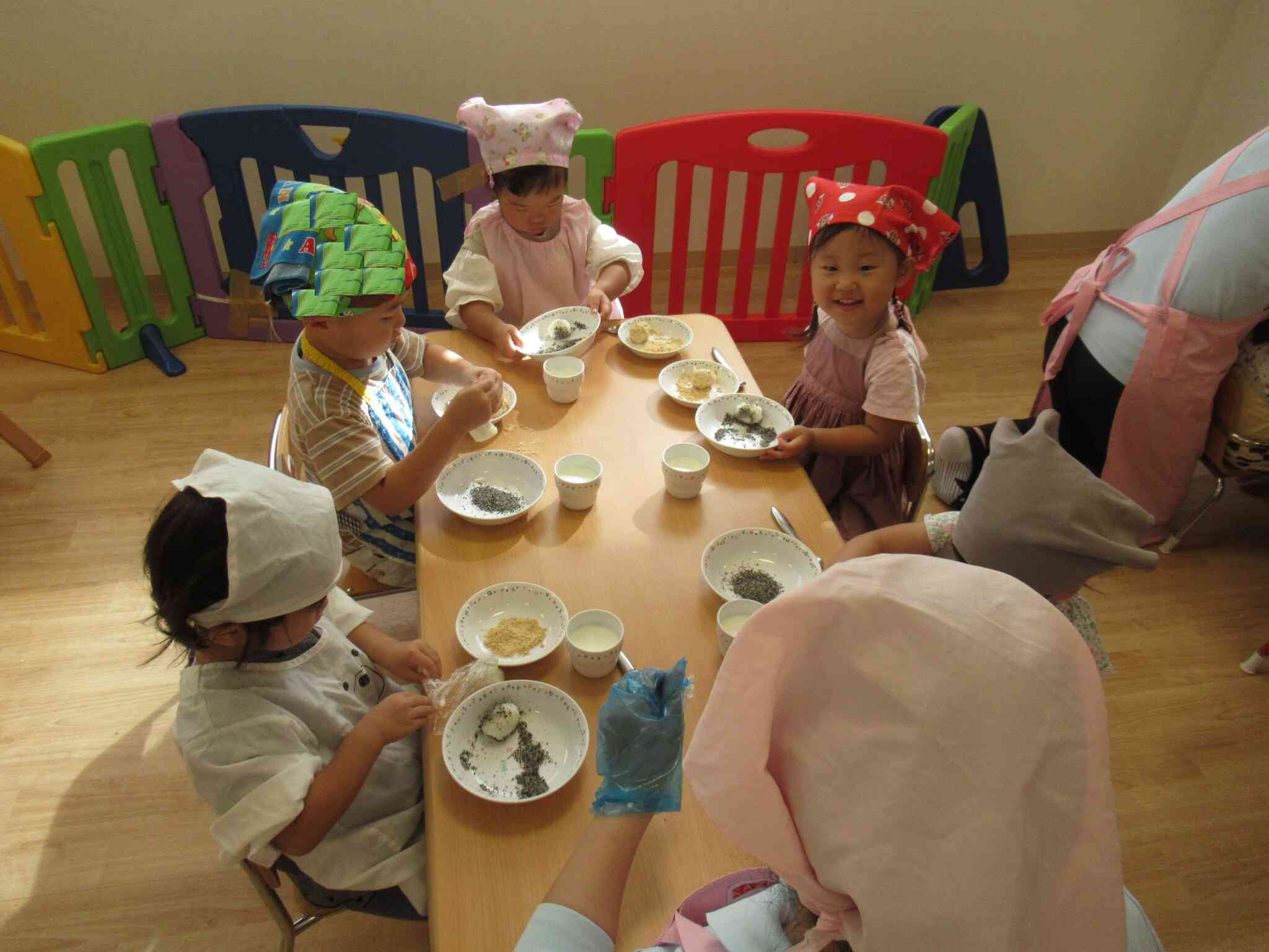 みんなでつくろう！「食育おはぎづくり」うさぎ組