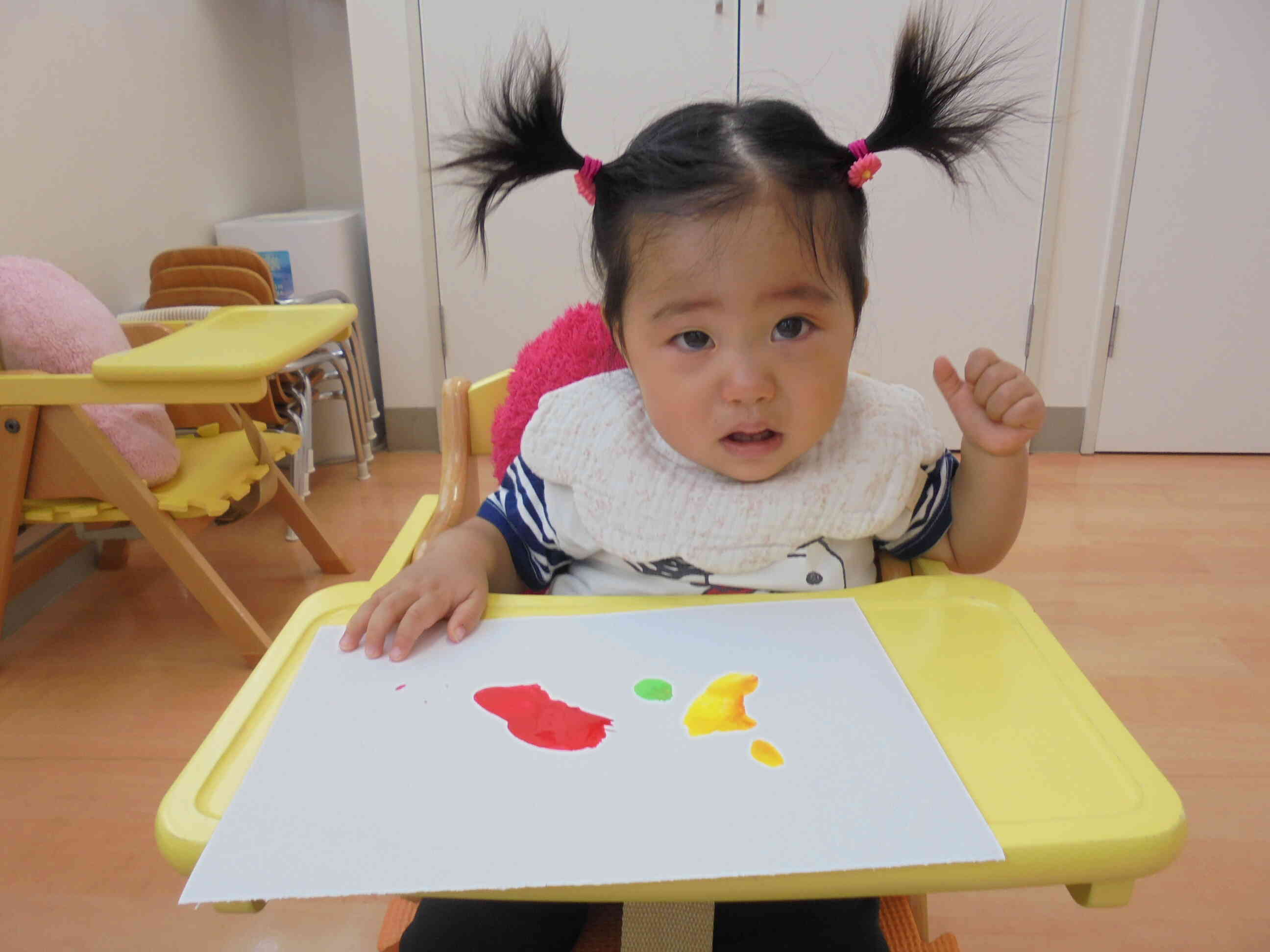 わたしも初めて。色がついてちょっとビックリ、、、。