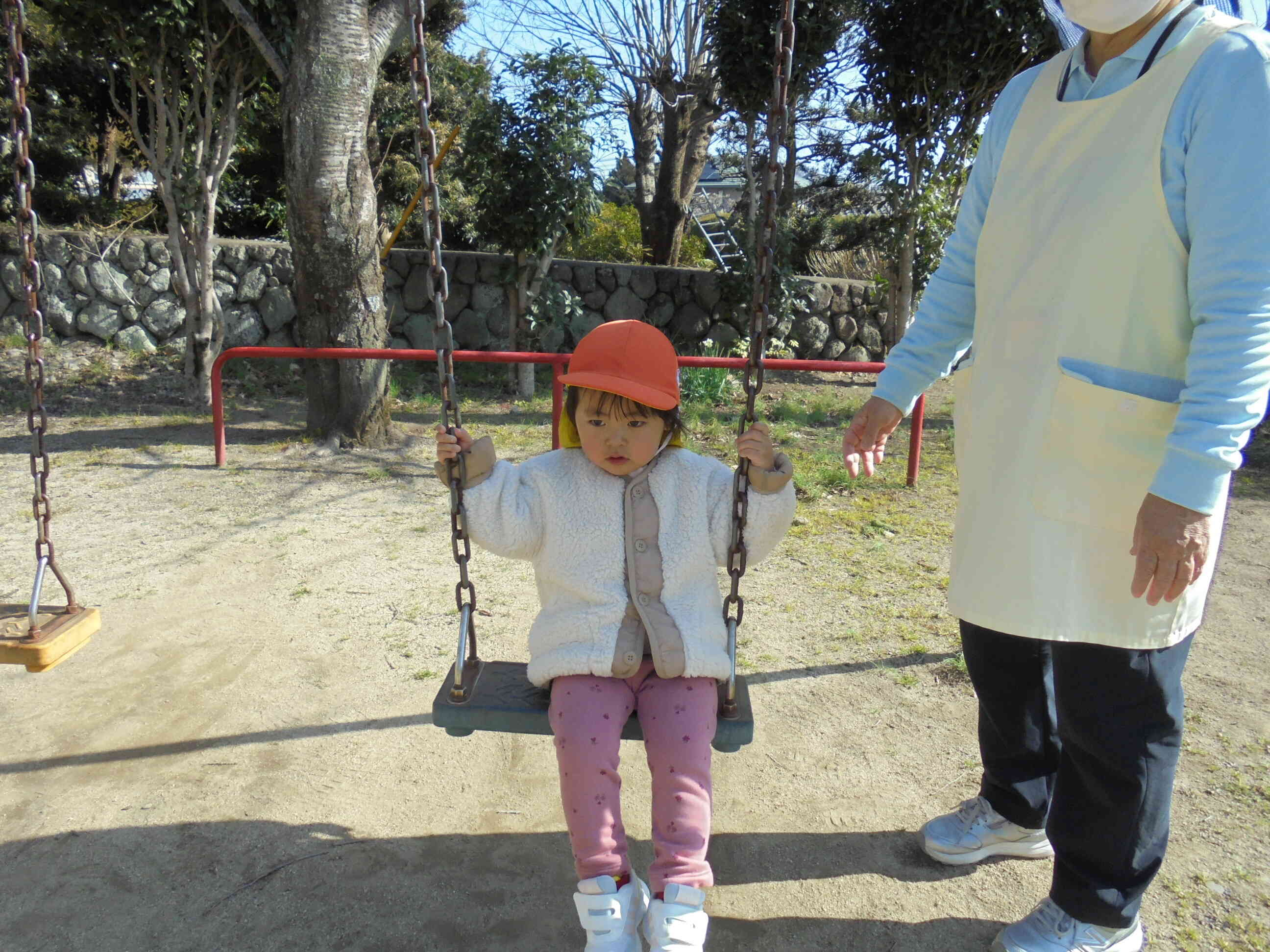 公園で遊んだよ