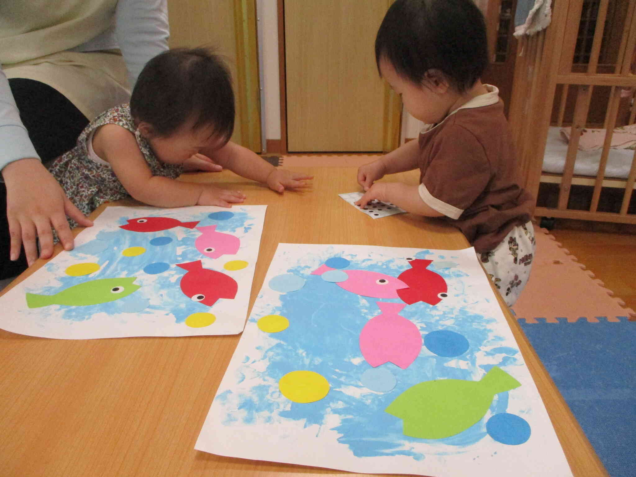 0歳児さんの製作
