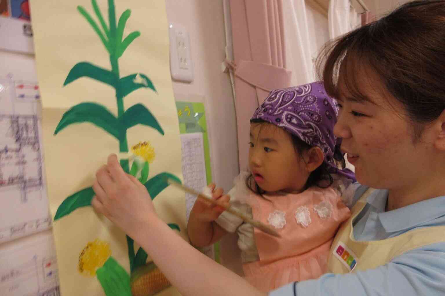 食育（とうもろこし）2歳児
