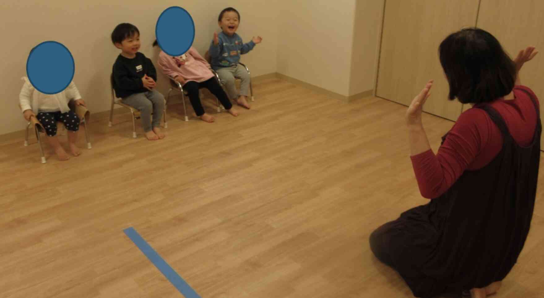 室内でも元気に、リトミック