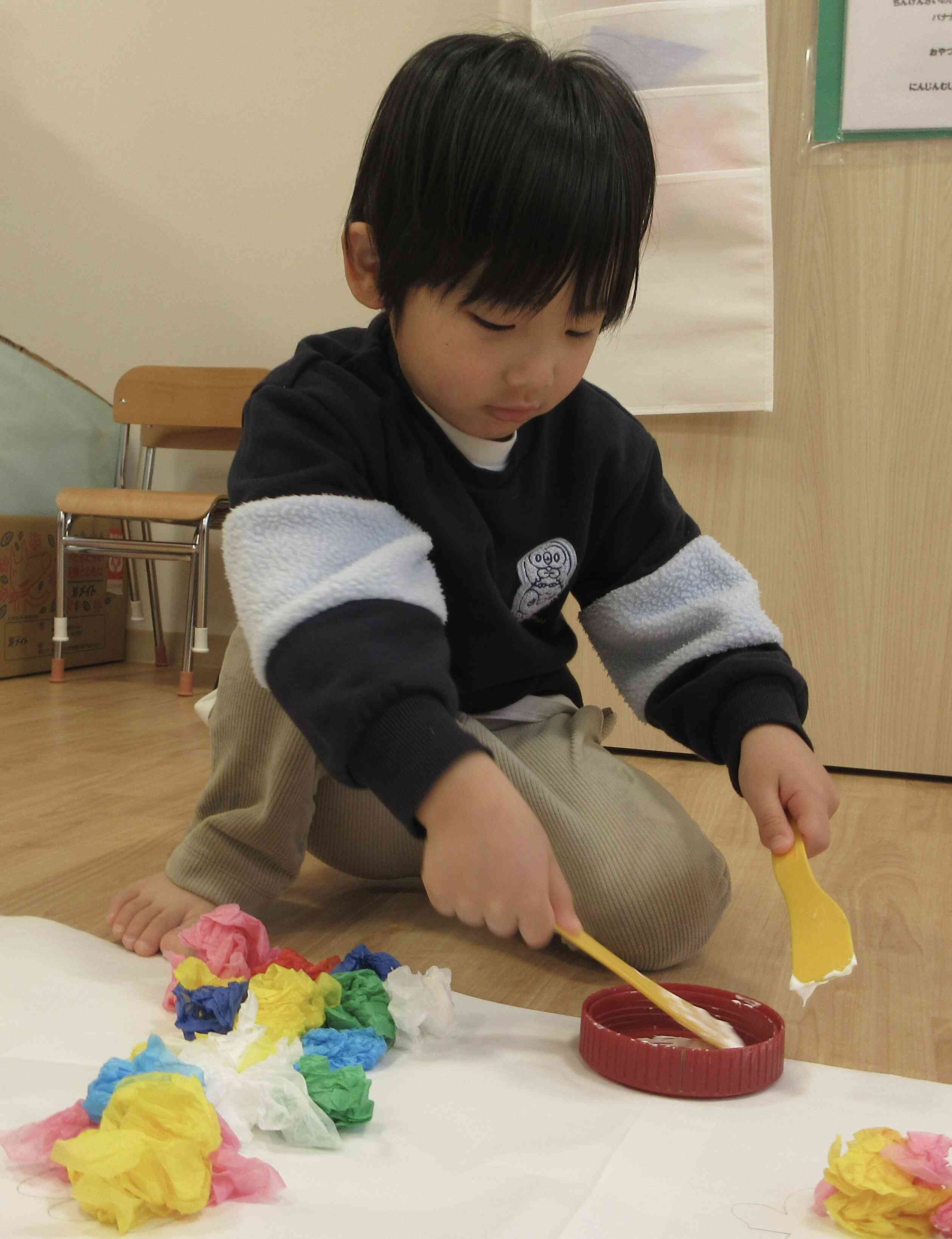 カラフルな虹の空が完成☆