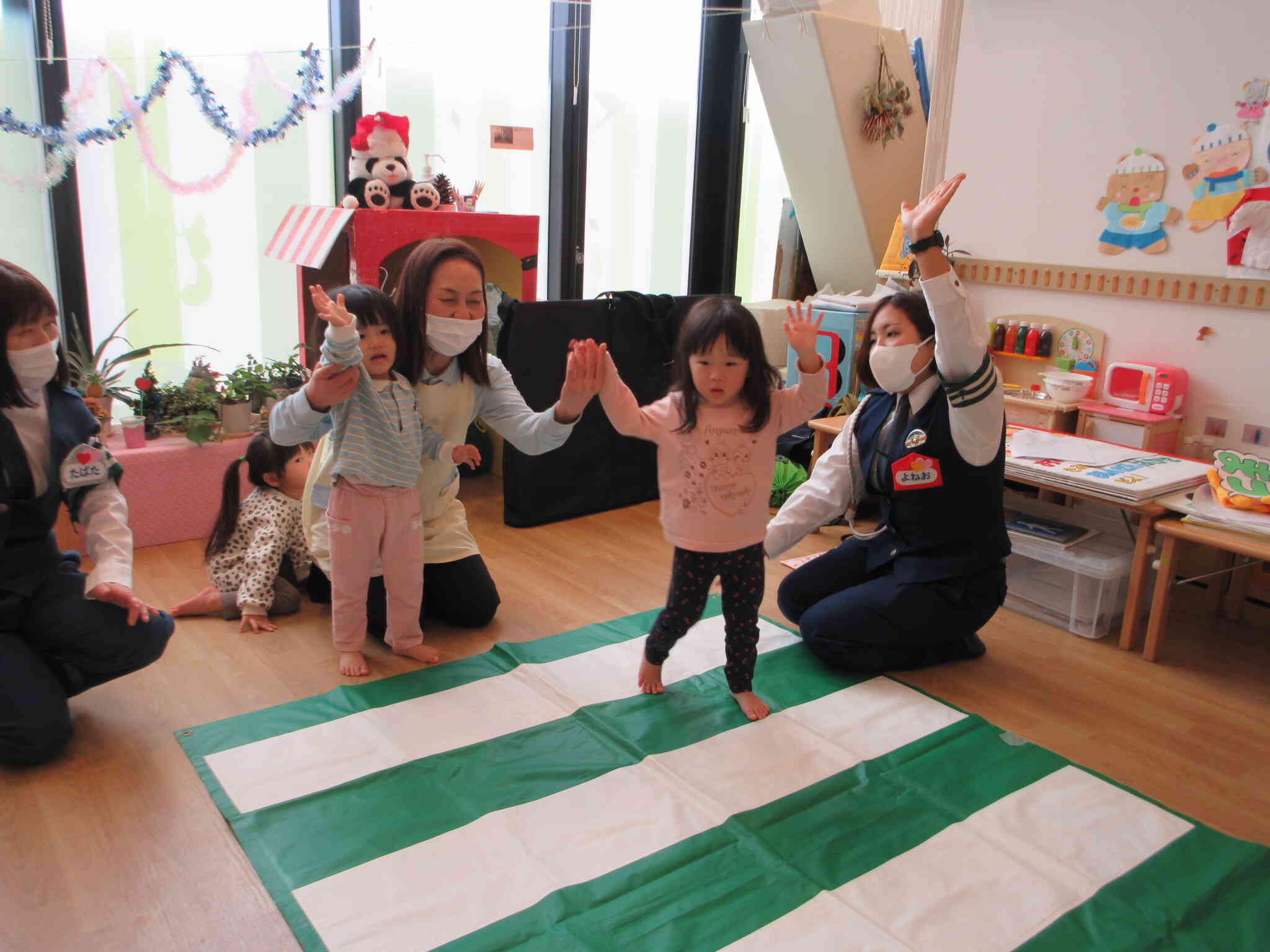 ～横断マットを使用しての渡り方練習～