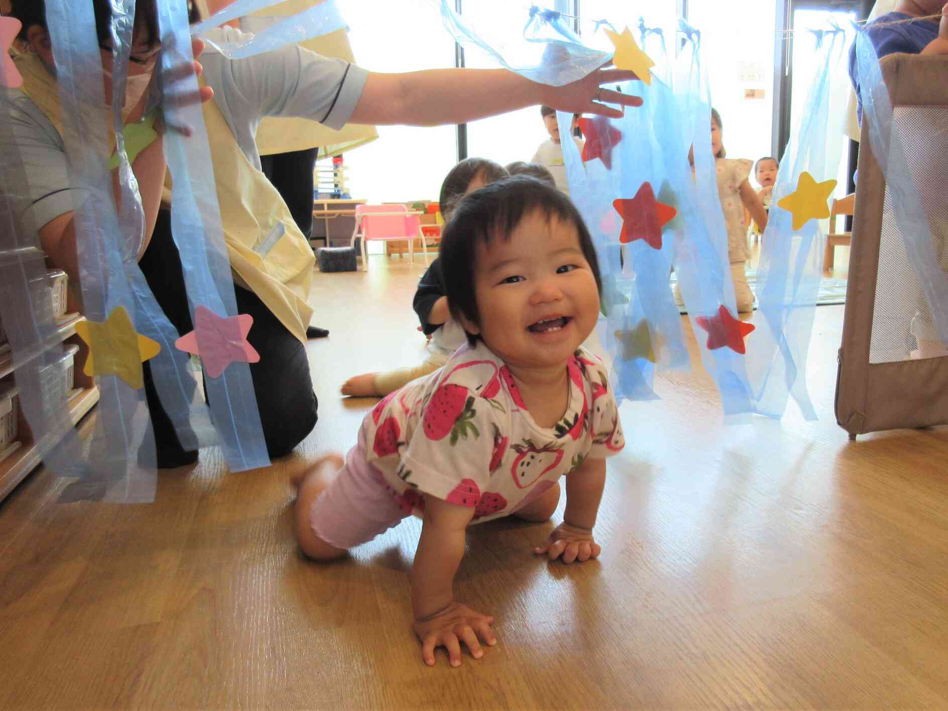 たなばたでしたね♡かわいい笑顔で天の川をくぐりました☆