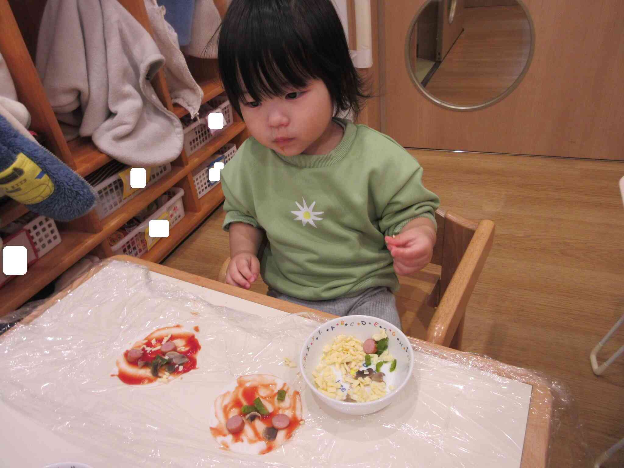 2月の食育～簡単ピザ作り～