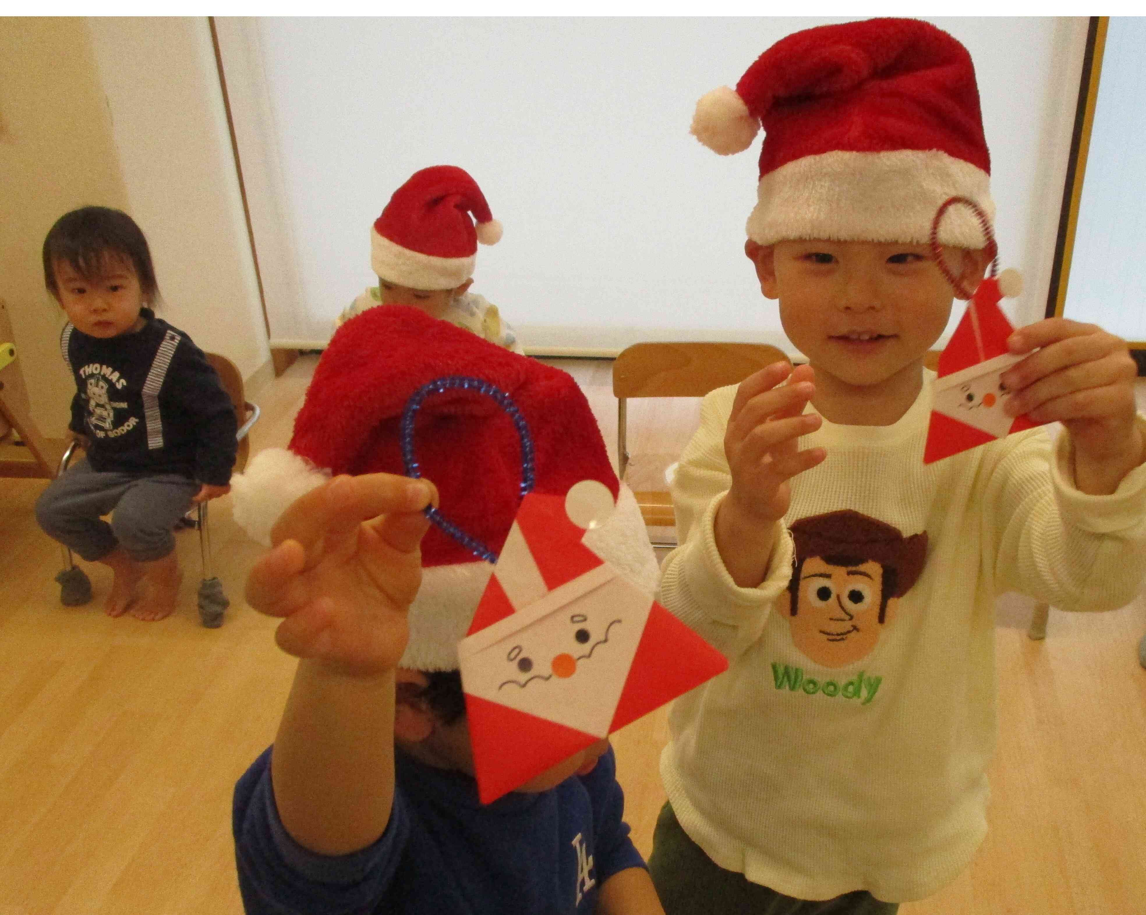 折り紙で作ったよ！