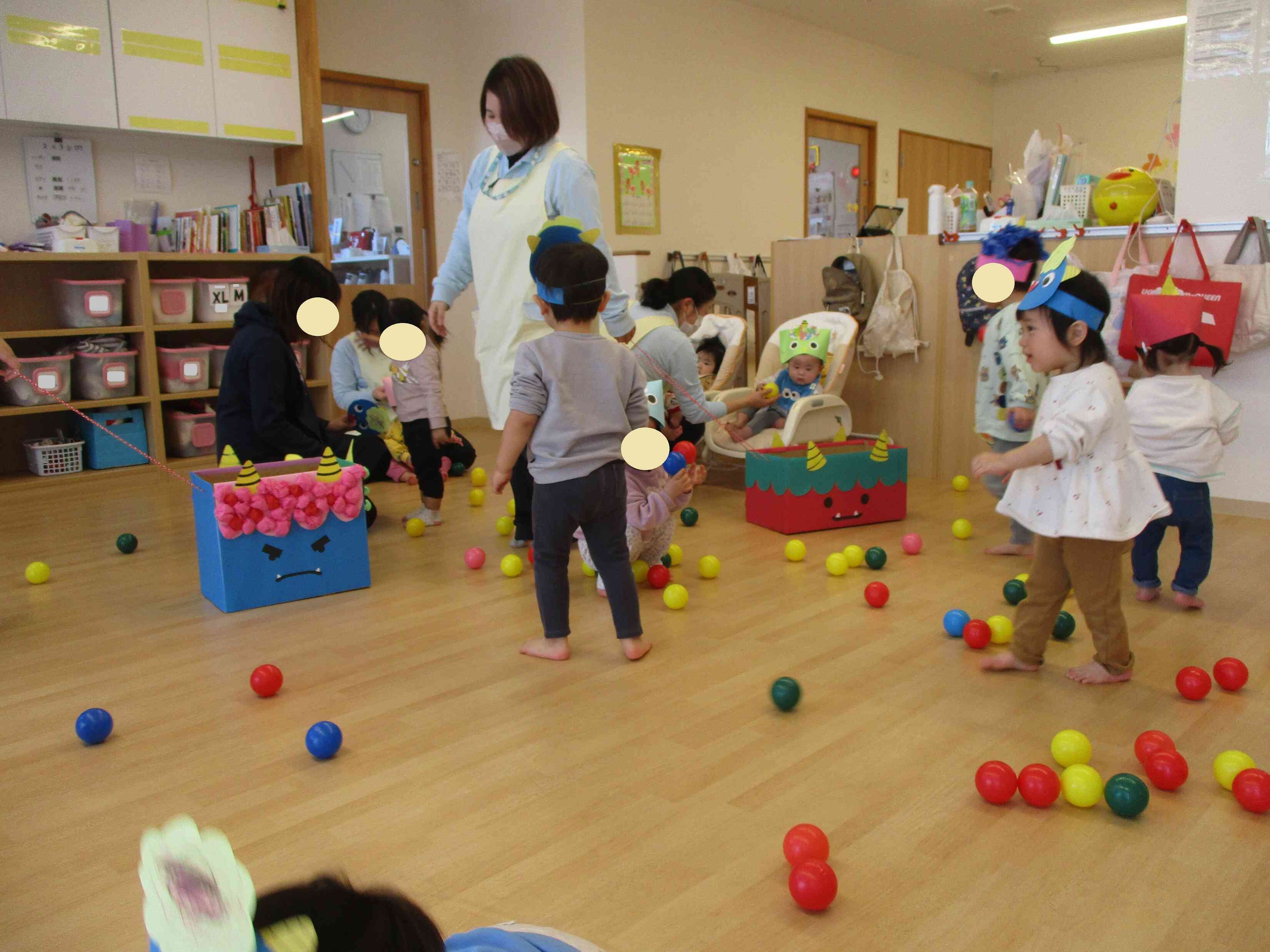 みんなで豆まき！