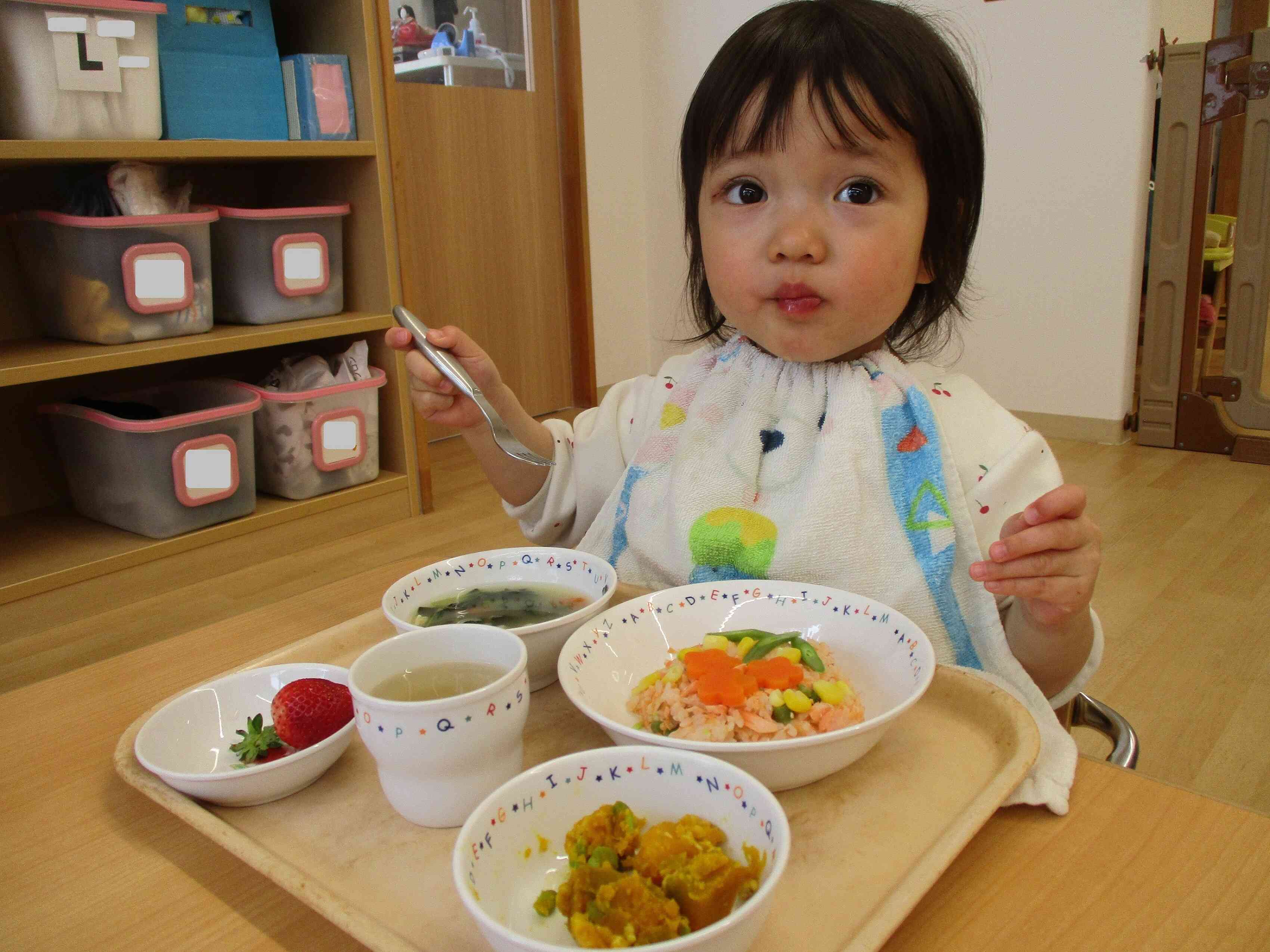 可愛いお花がのっています。