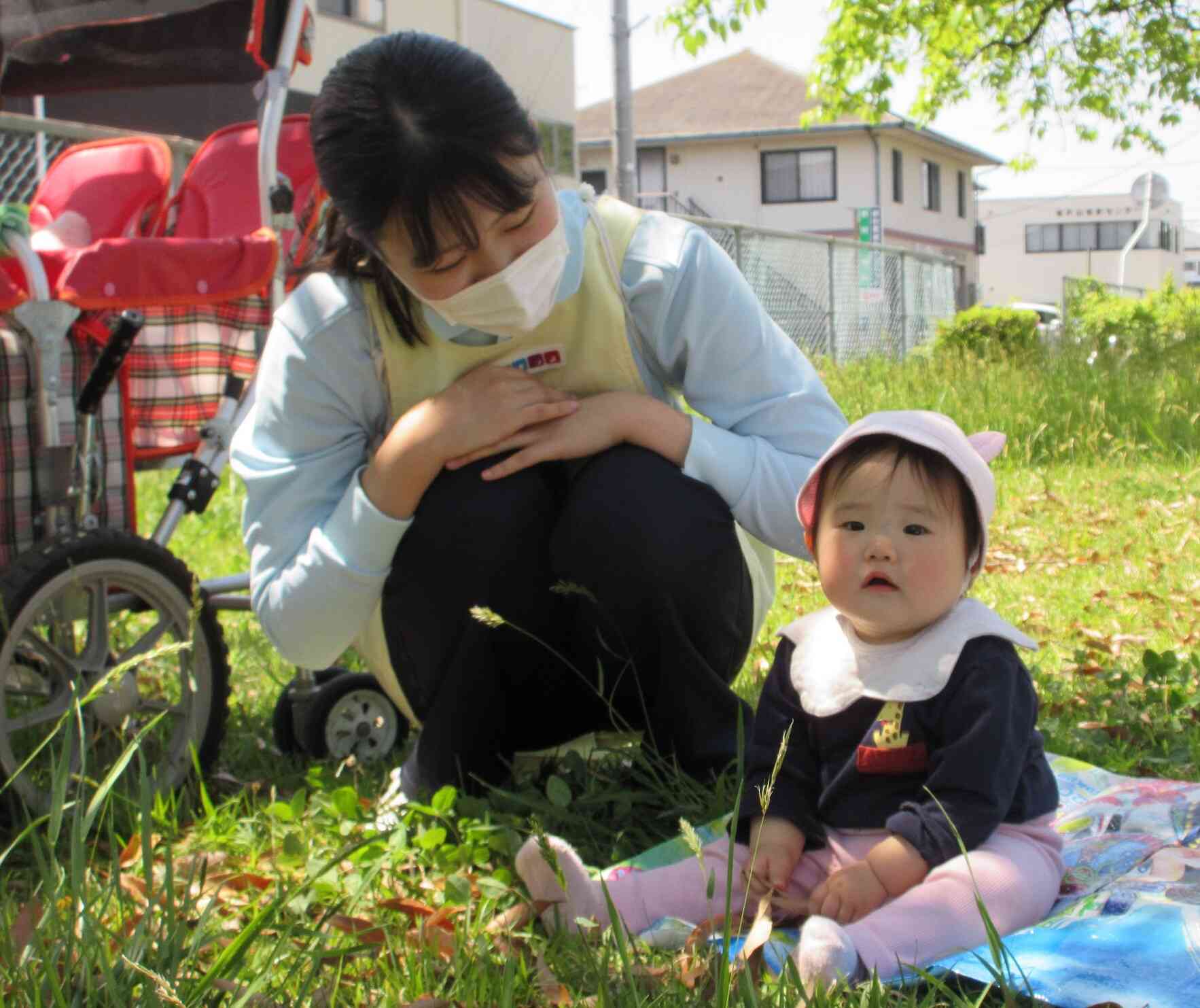 お外は気持ちがいいね。