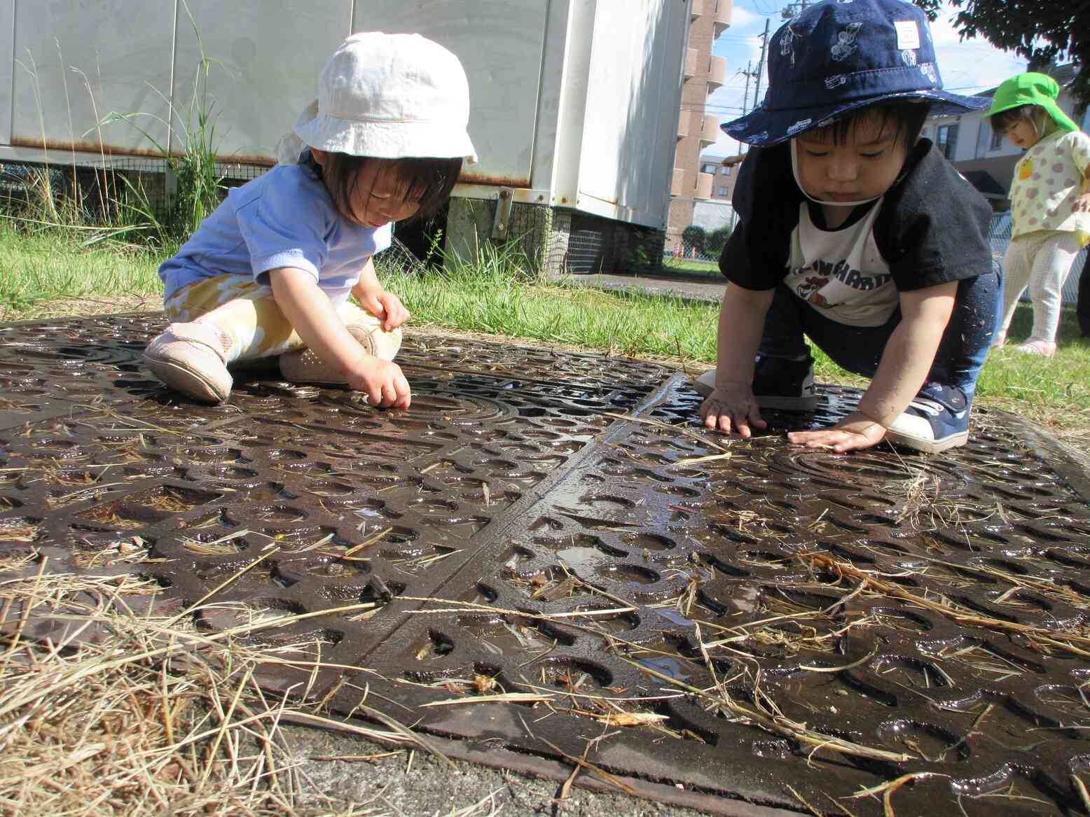 水たまりみ～つけた！