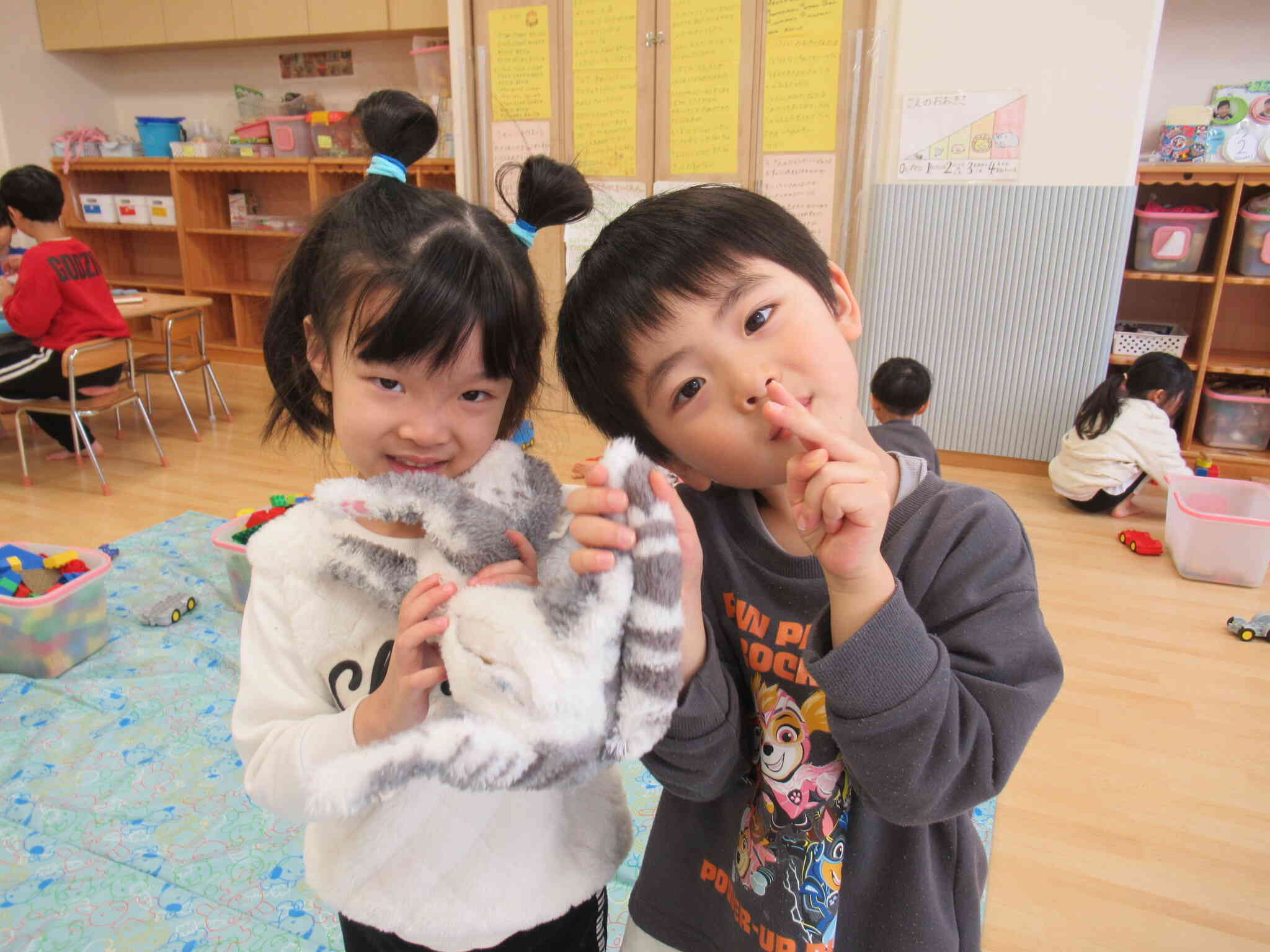 お気に入りのネコさんのぬいぐるみ!