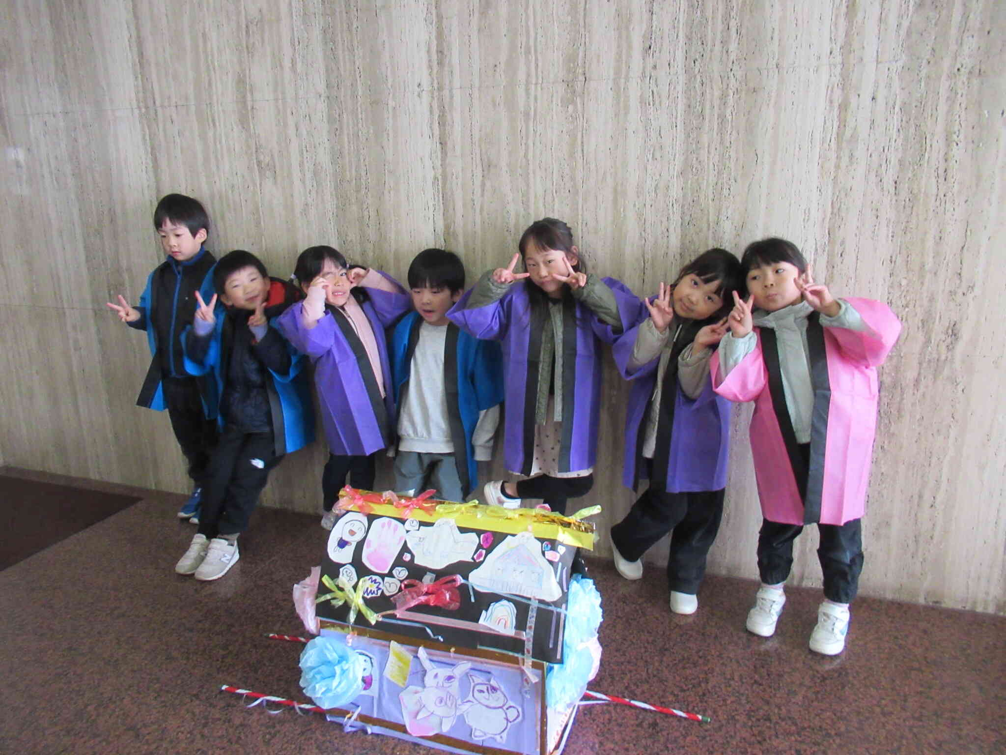 お神輿作ったよ　みんなでわっしょい（4歳　5歳）