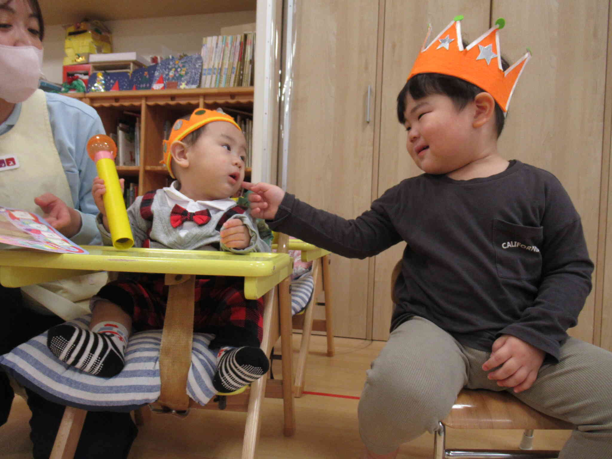 微笑ましい光景も