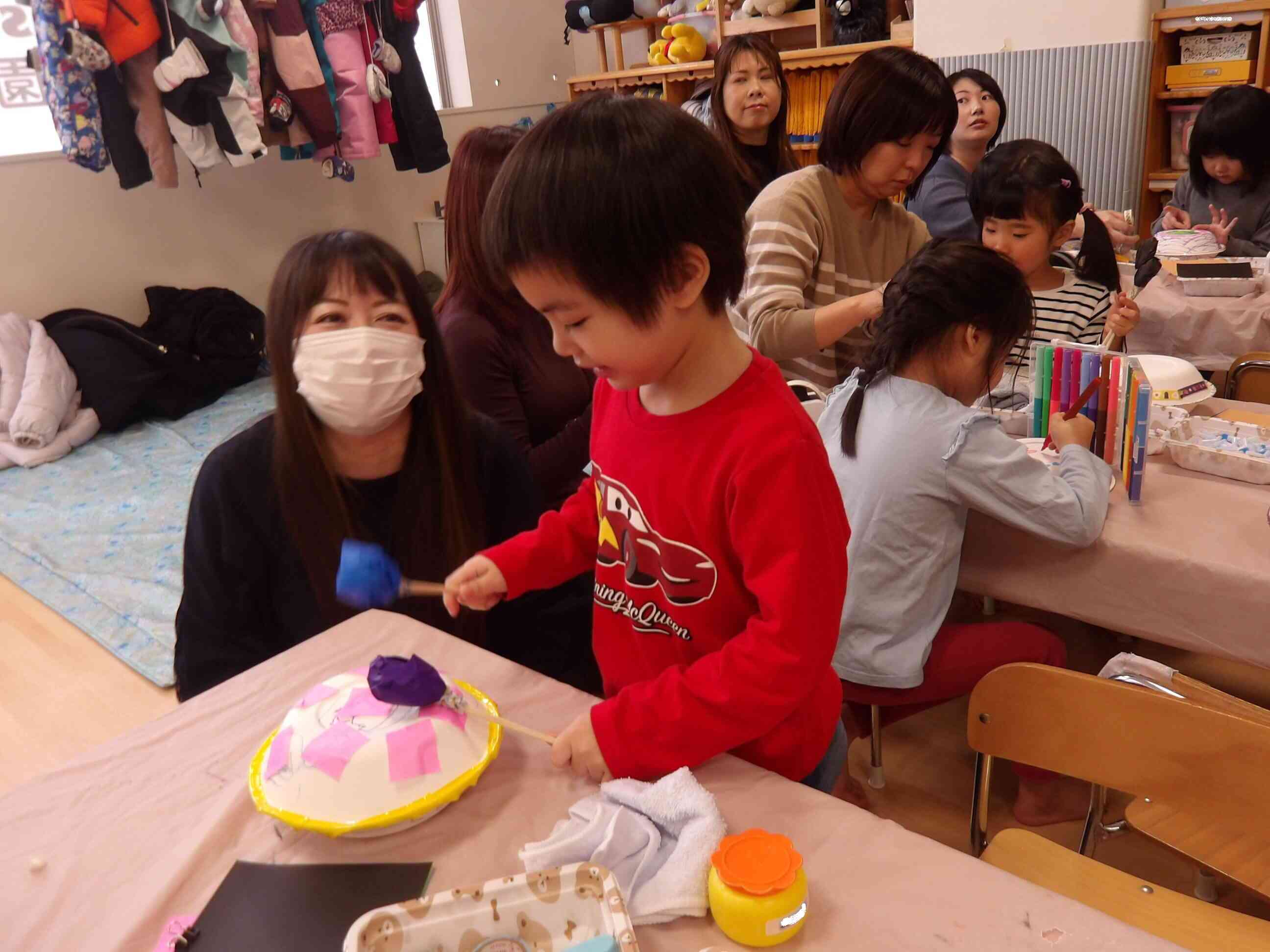 3歳児は手作りたいこを作りました！