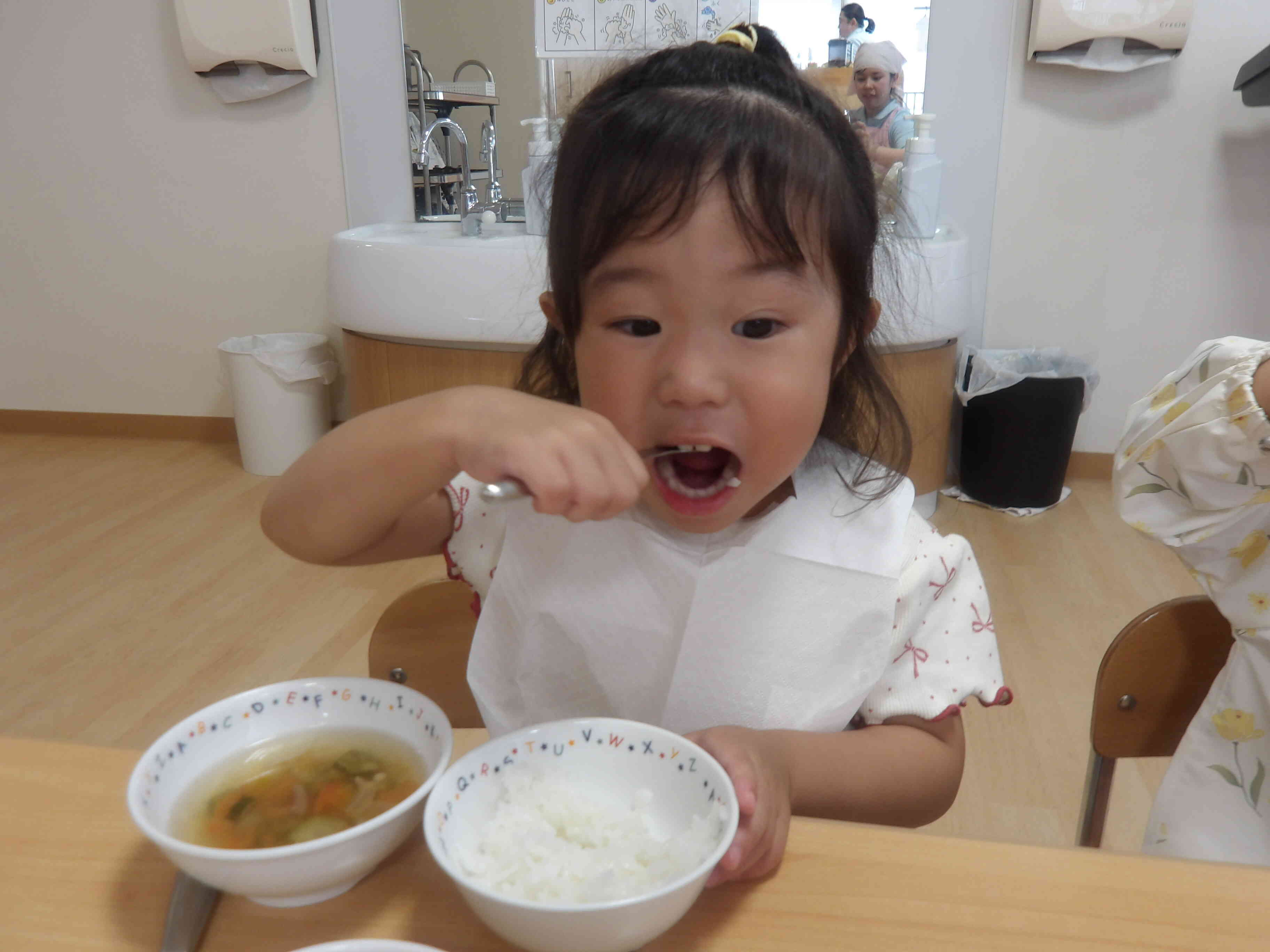 給食で食べました！
