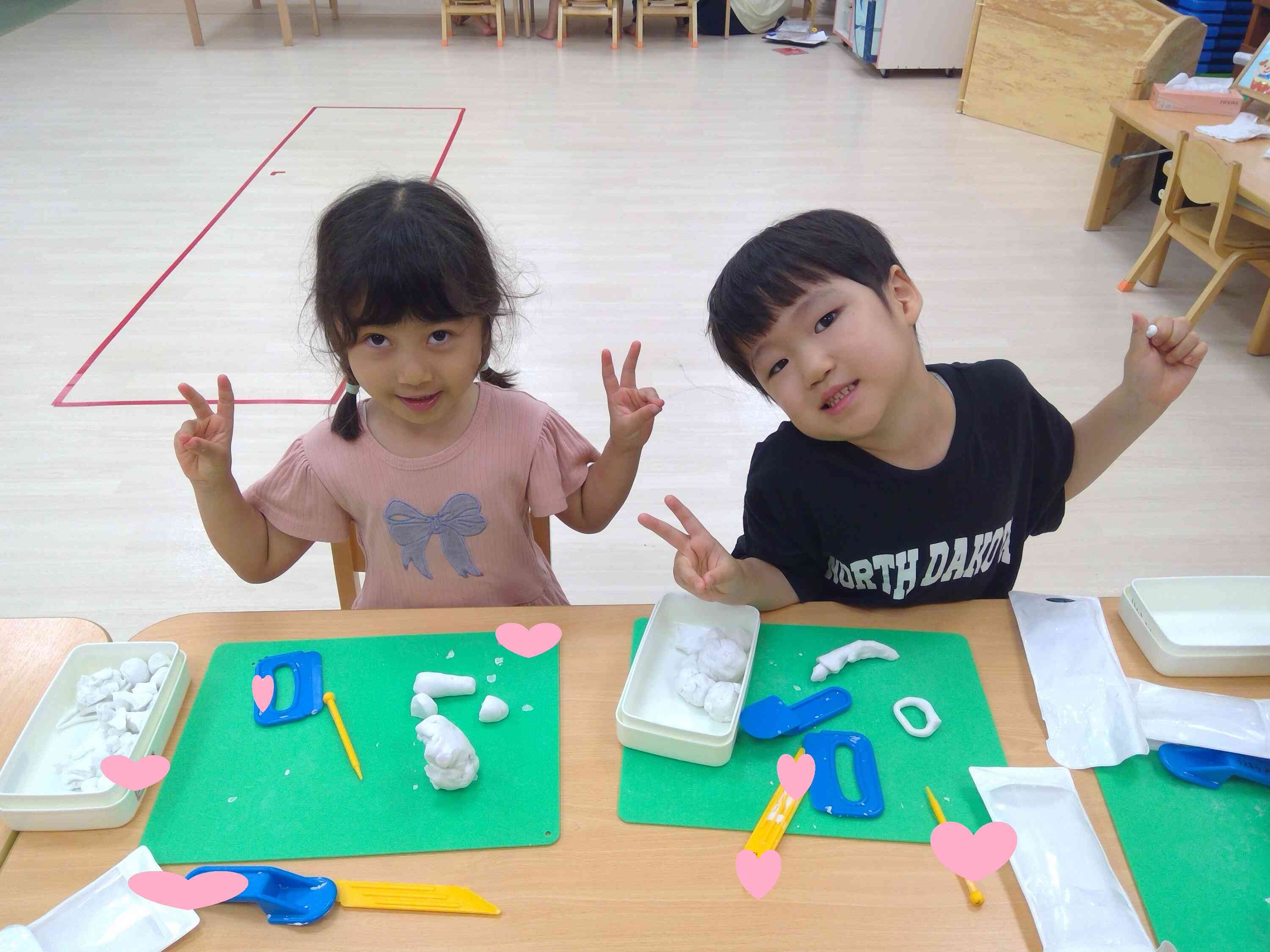 粘土遊び楽しい！！