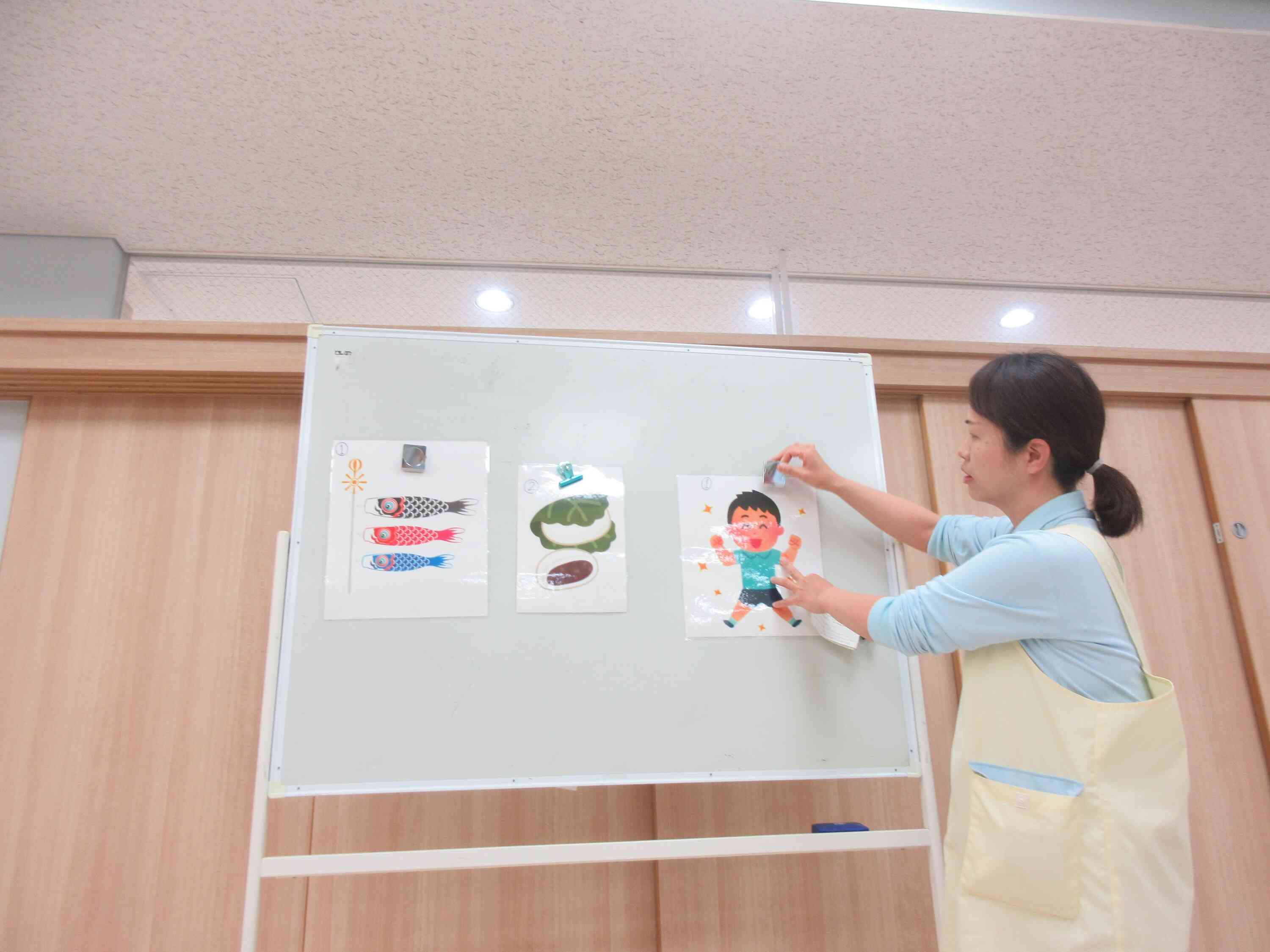 クイズではこいのぼりや柏餅も出てきて大盛り上がりでした！