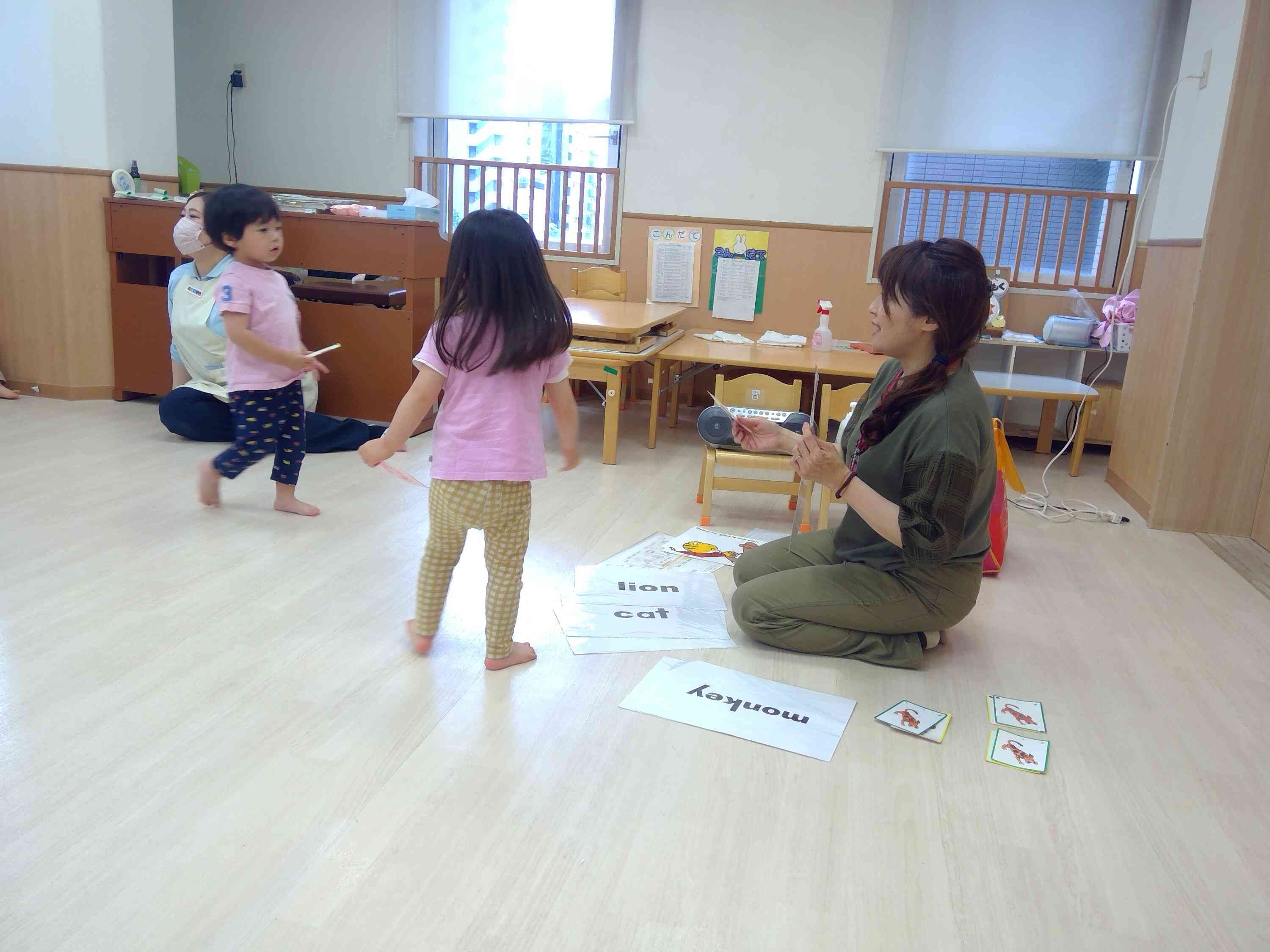 先生にカードを渡したよ！