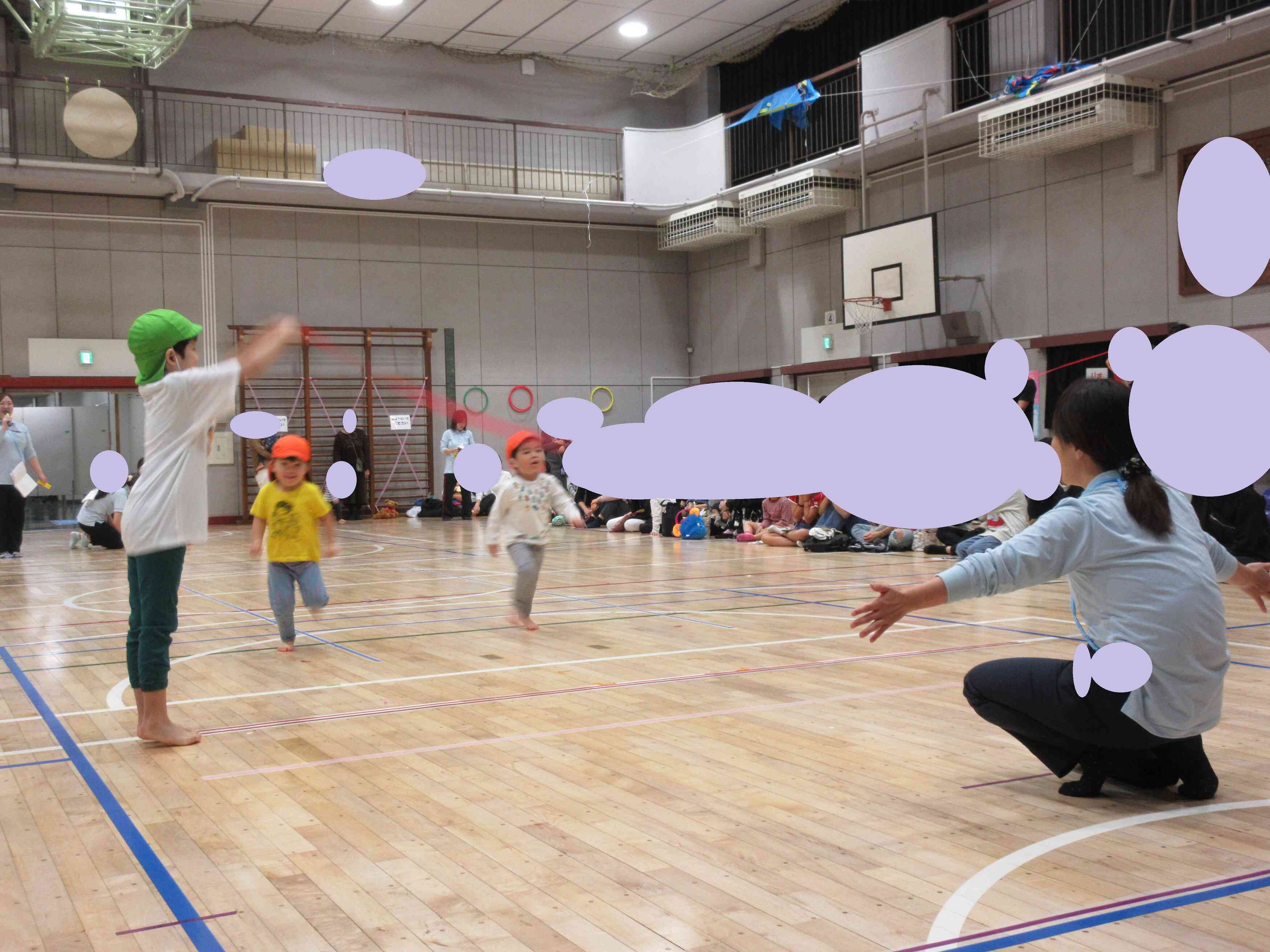 あひる組（２歳児）のかけっこの様子です！