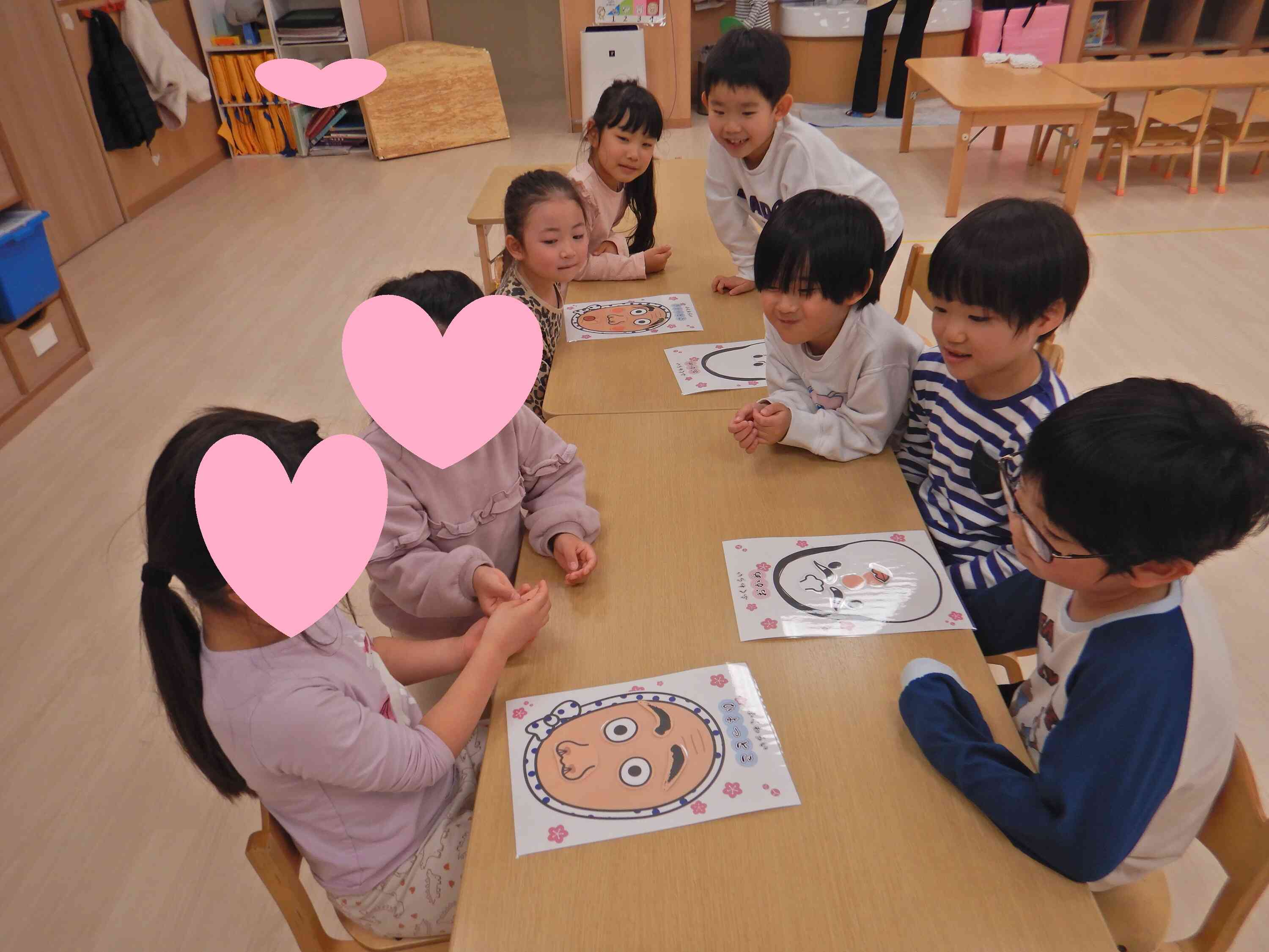 福笑い　ぱんだ・きりん組（4・5歳児）