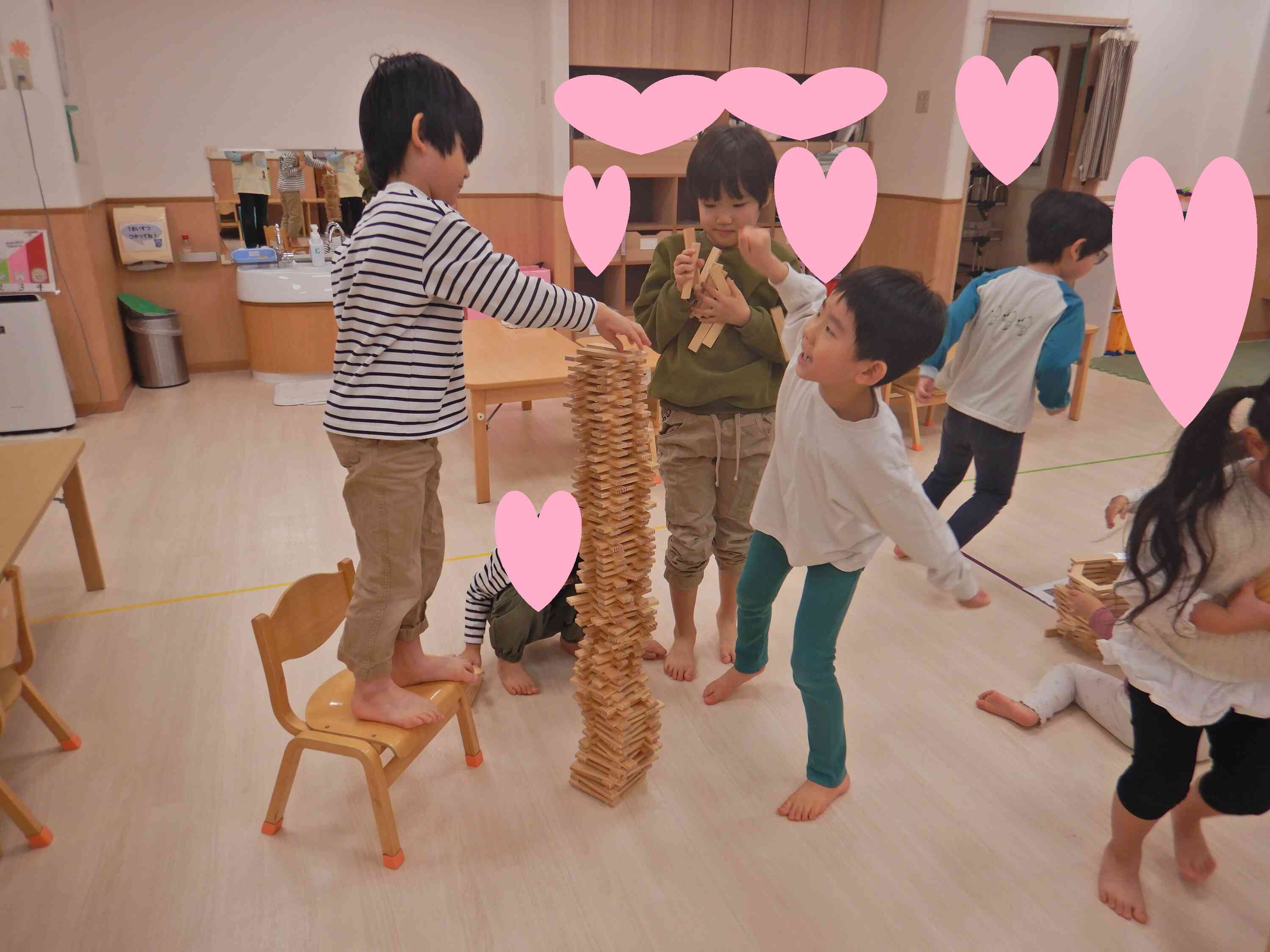 落とさないようにそ～っと、おいてね！