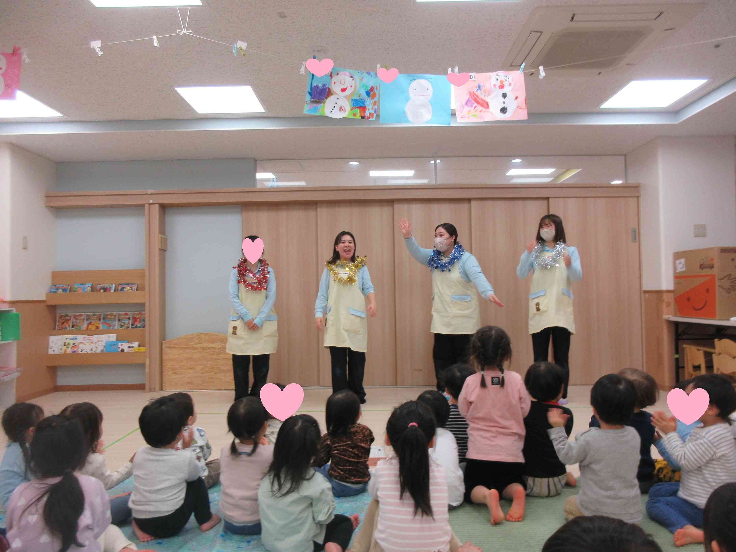 先生たちからのプレゼントはダンスのプレゼントでしたよ!!喜んでくれたかな?