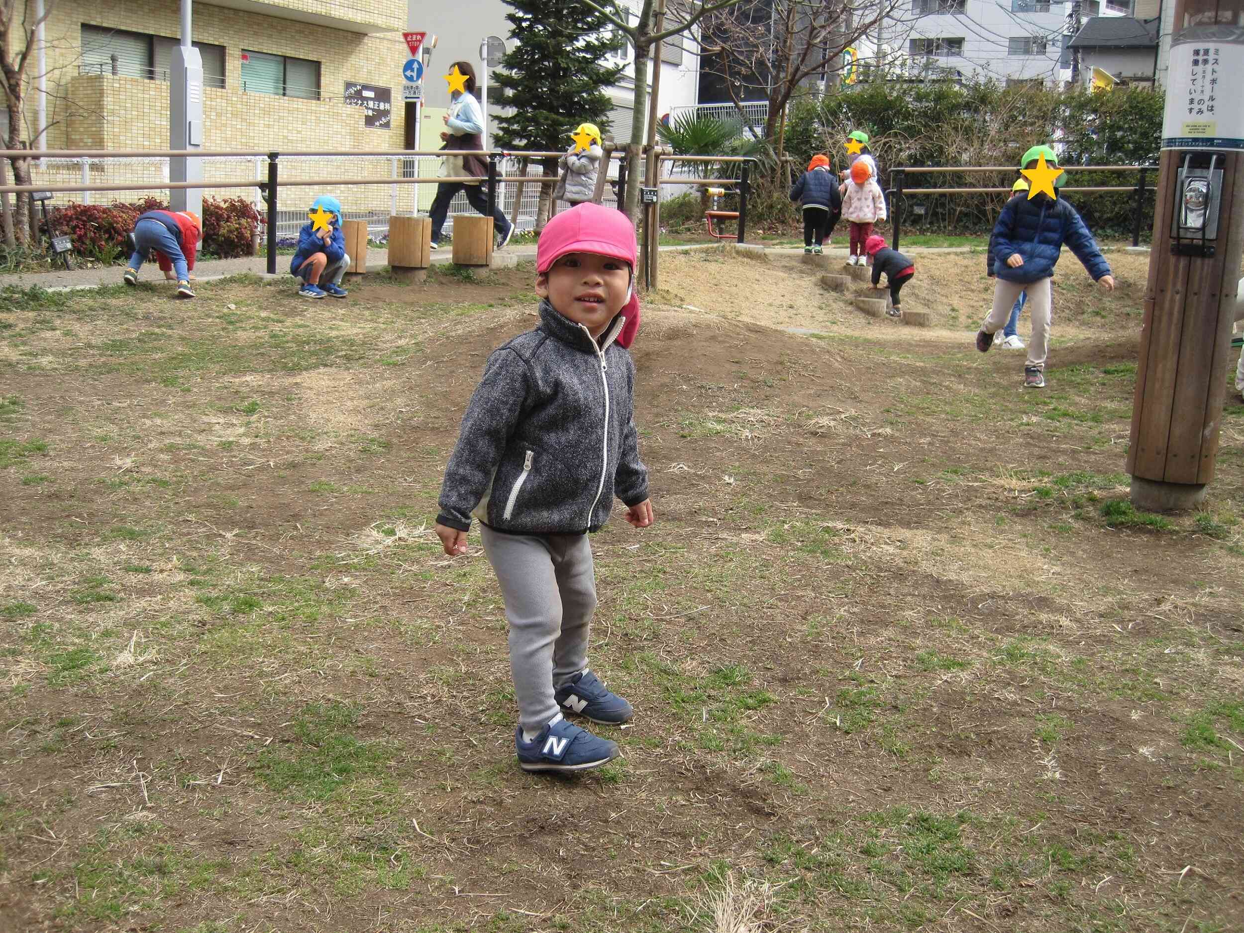 広い公園で楽しい～！