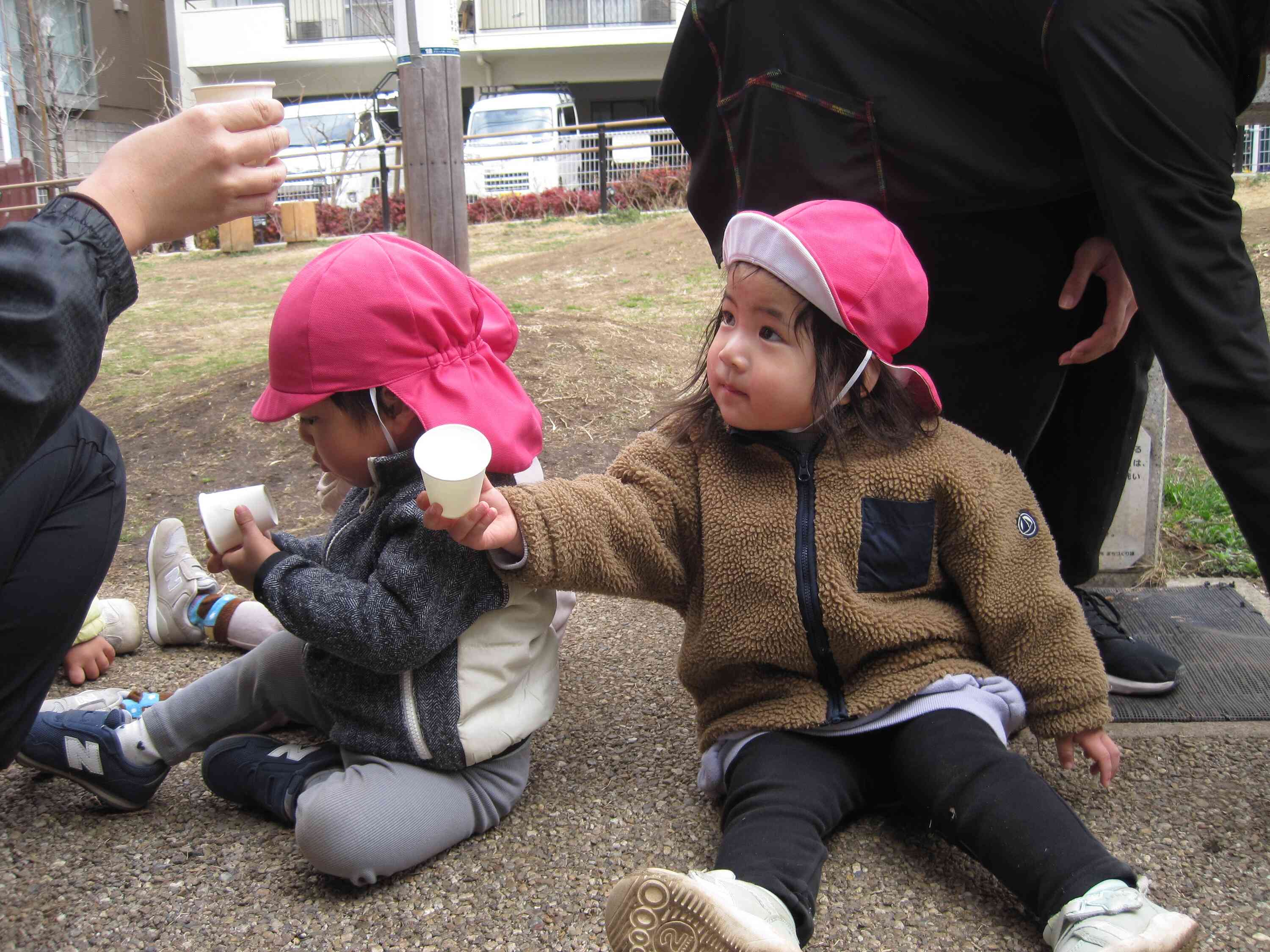 楽しかったな～！お茶を飲んで、帰ろうね！