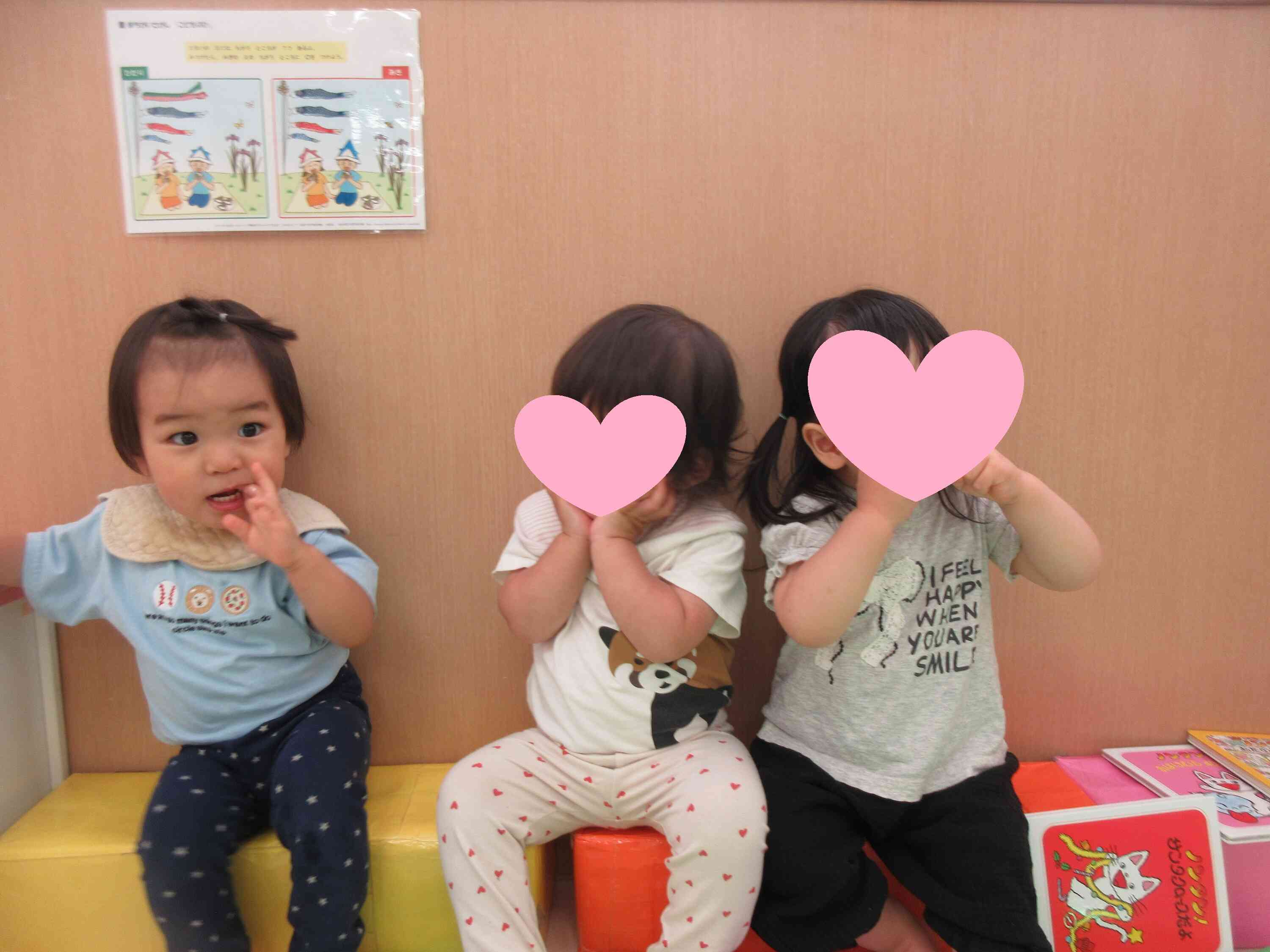 にこにこ～☆みんなポーズを取るのが上手だね。