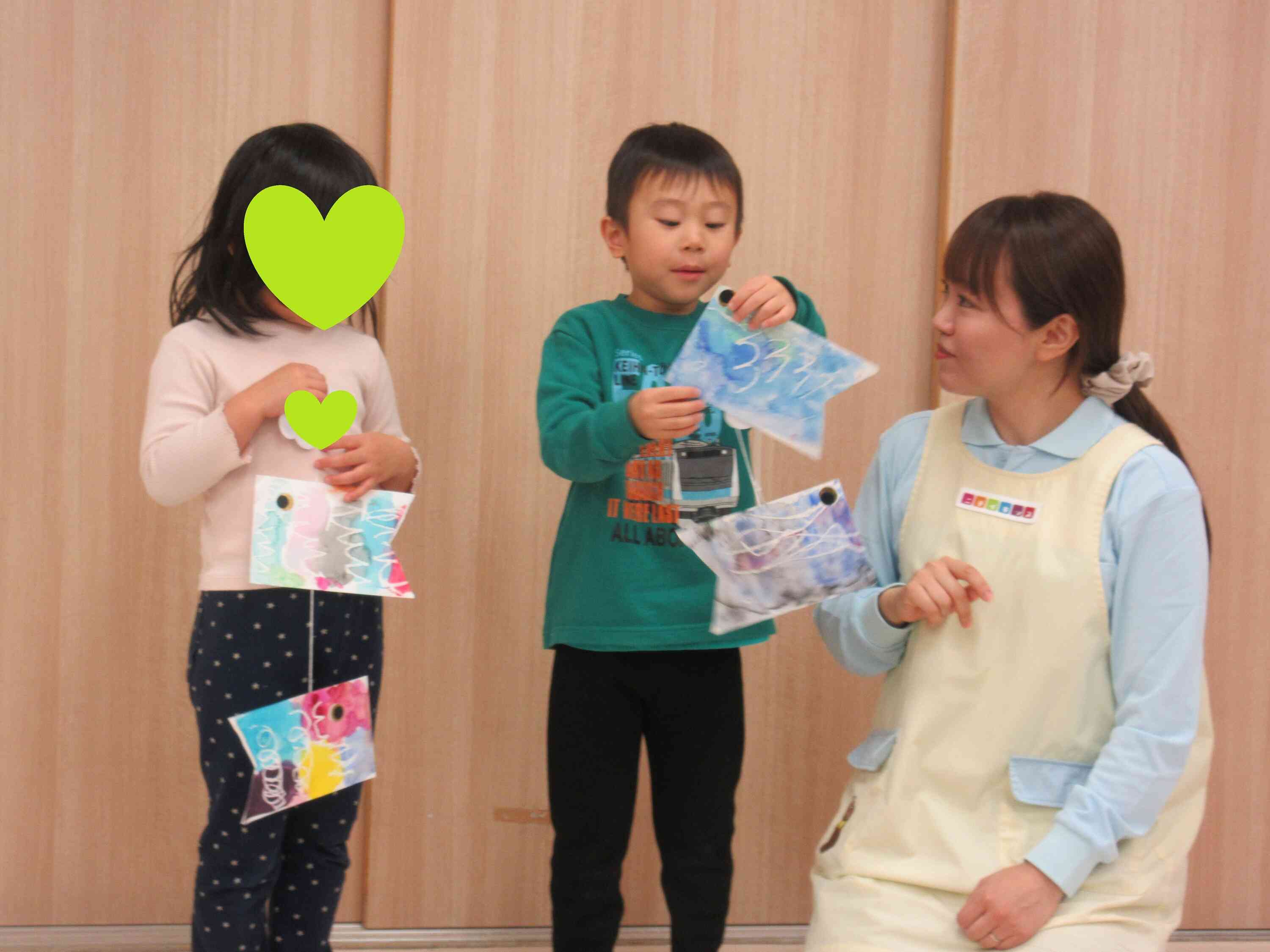 こいのぼりの製作、楽しかったね☆