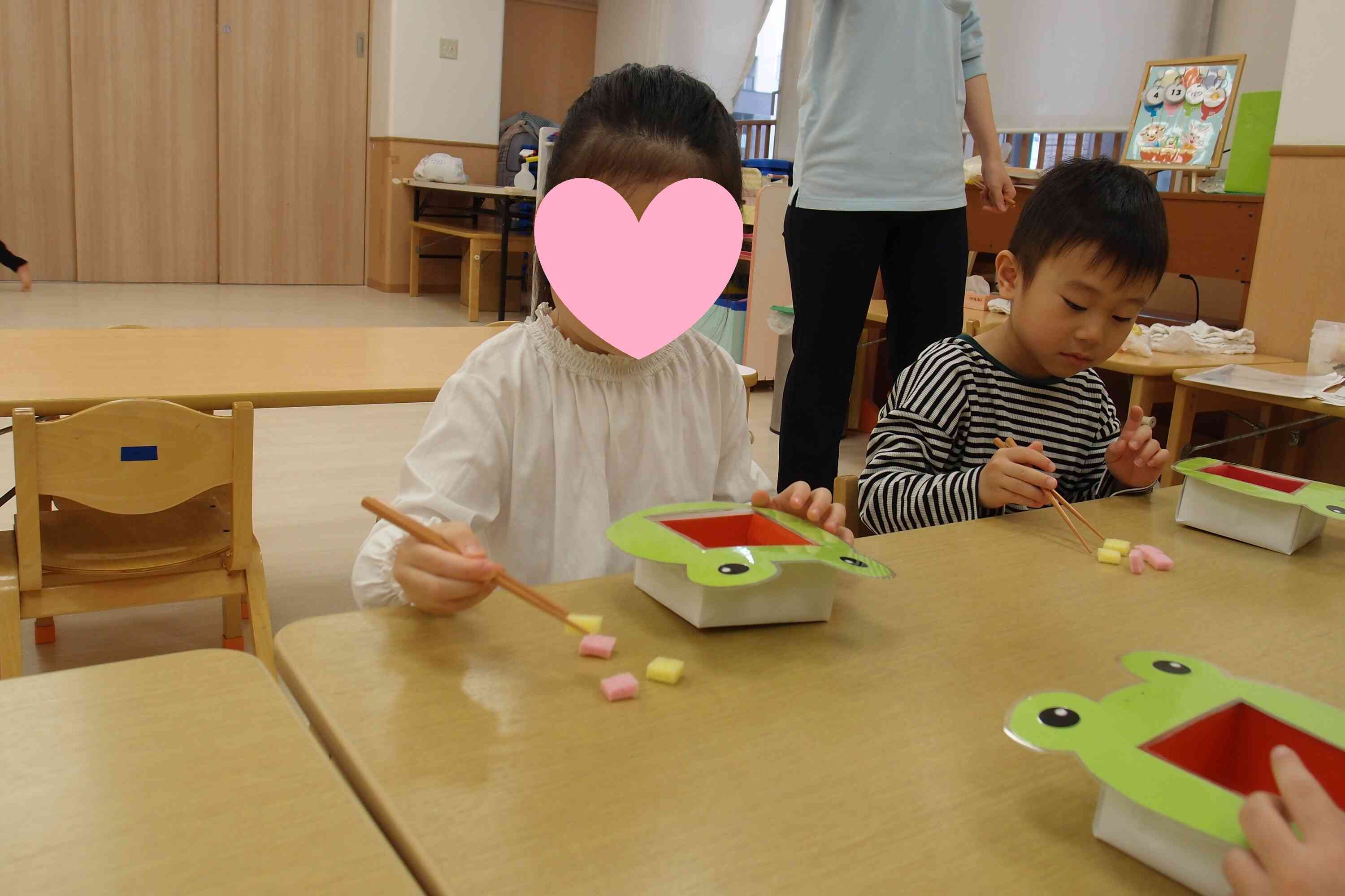上手につまめたよ！