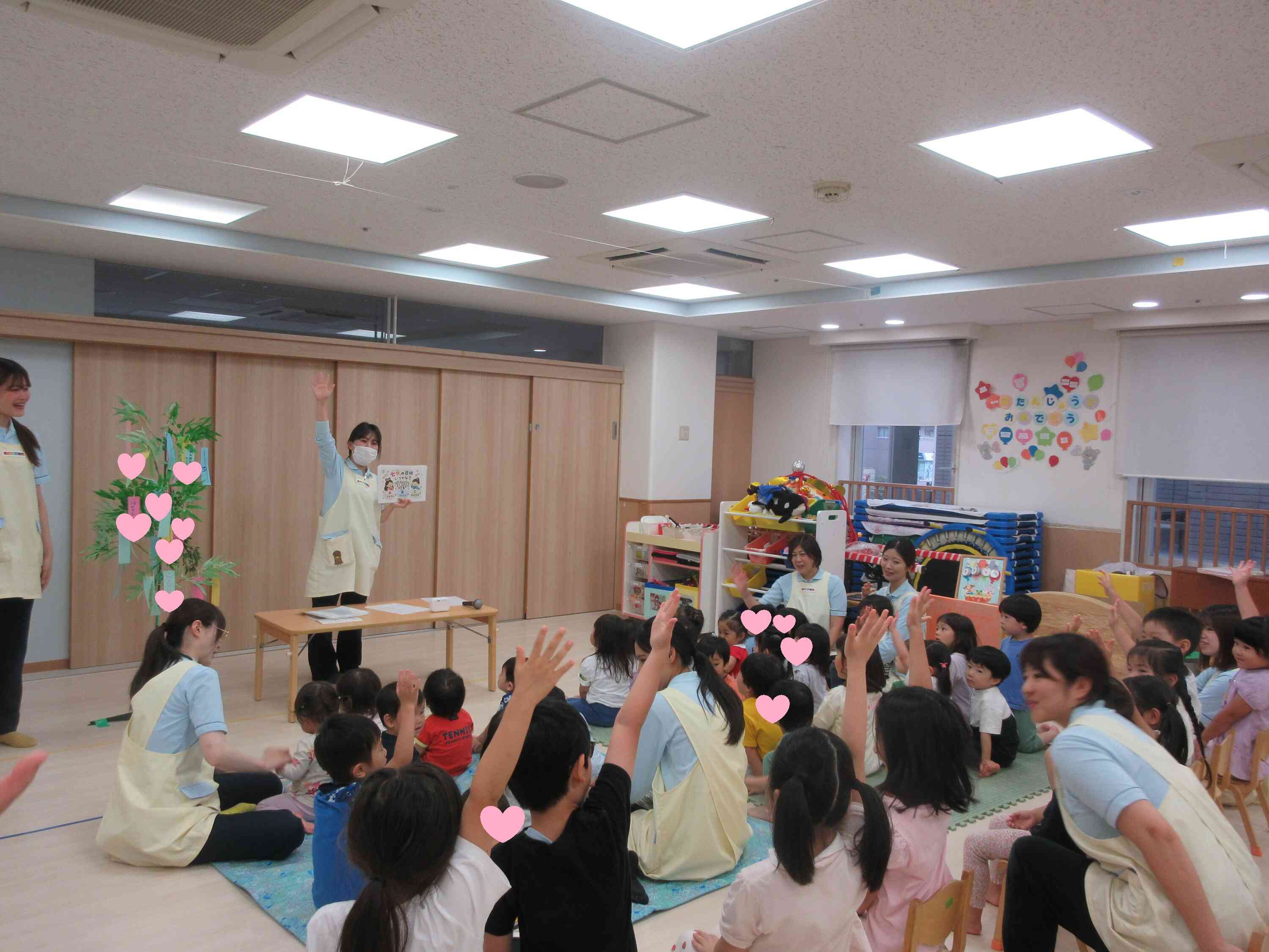 七夕の日の集いと7月のお誕生日会