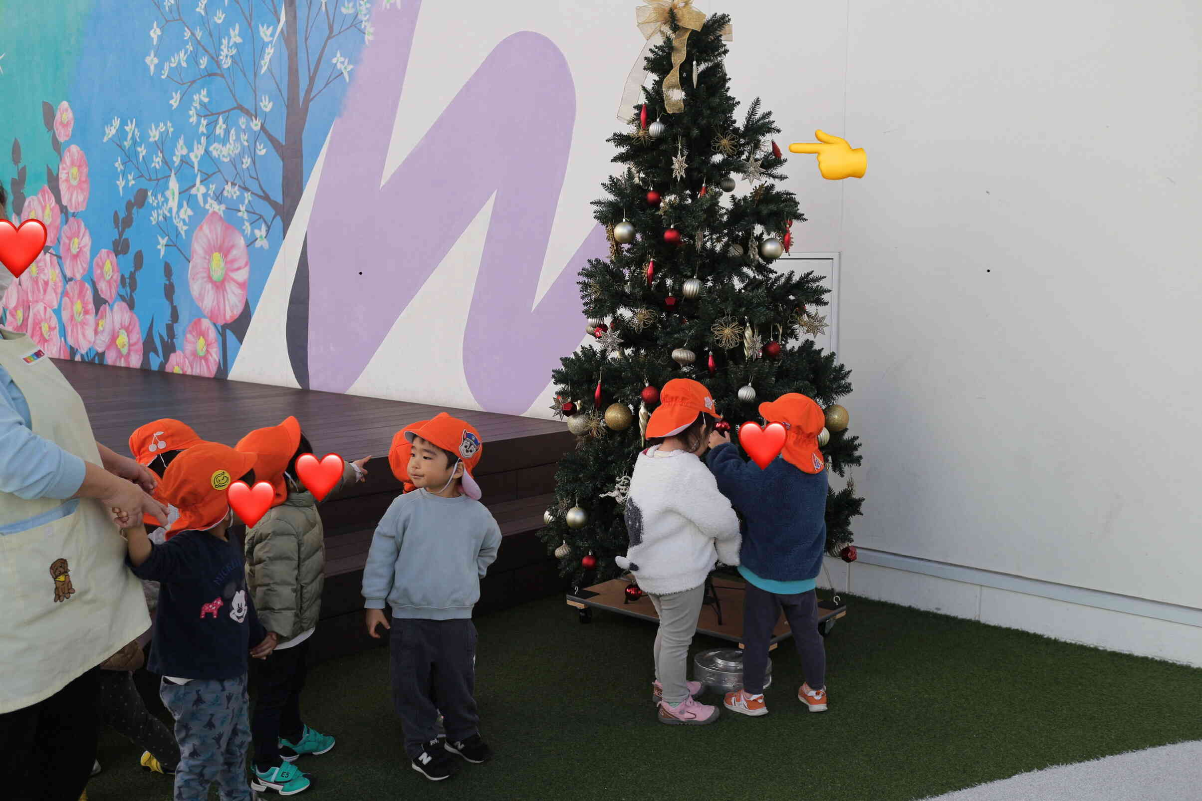 大きなクリスマスツリーあったね！