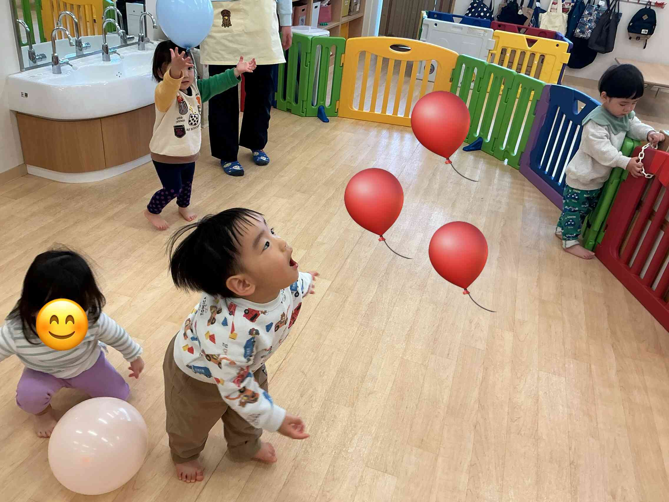 風船遊び楽しいな！