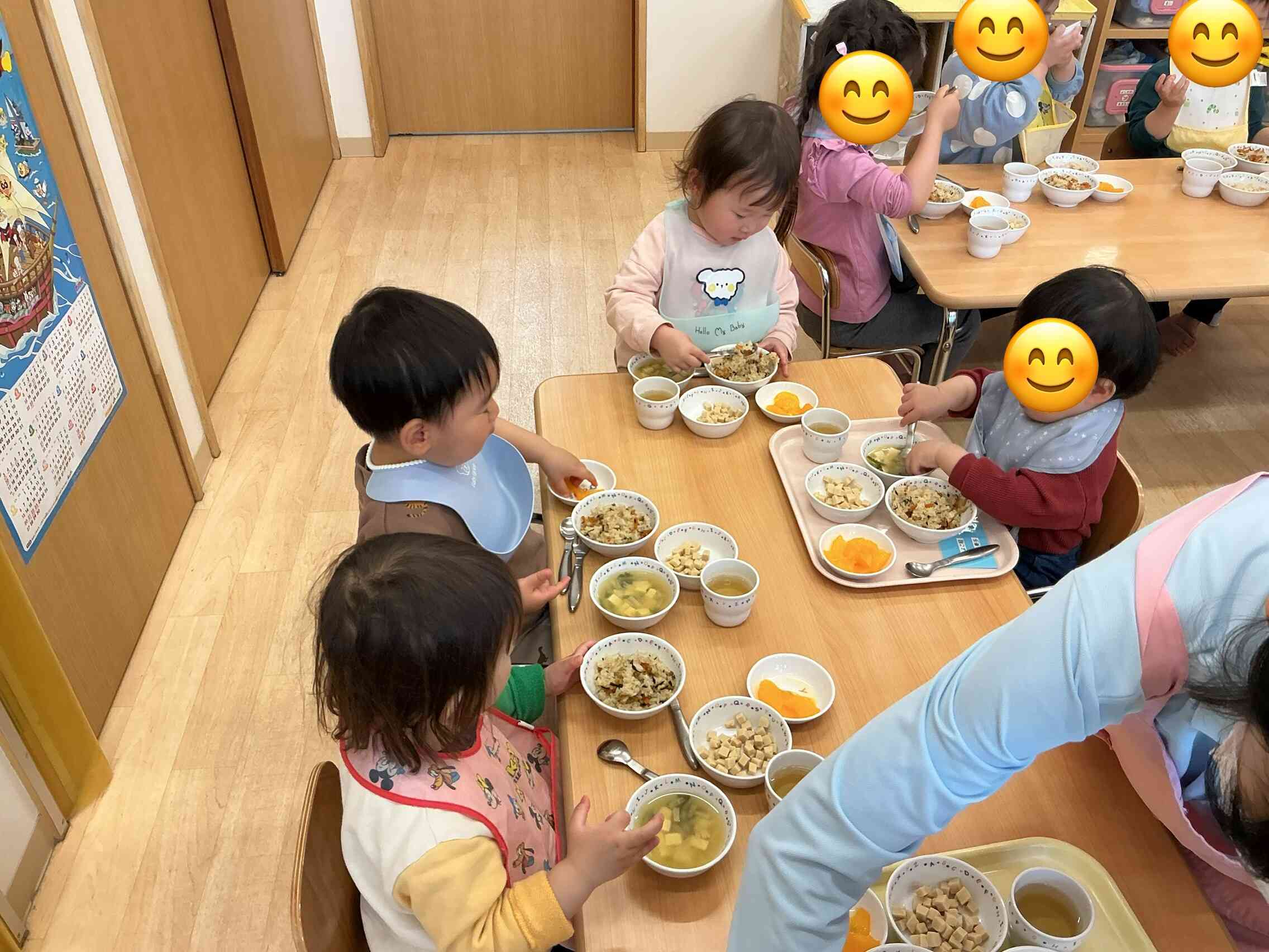 給食美味しいね！
